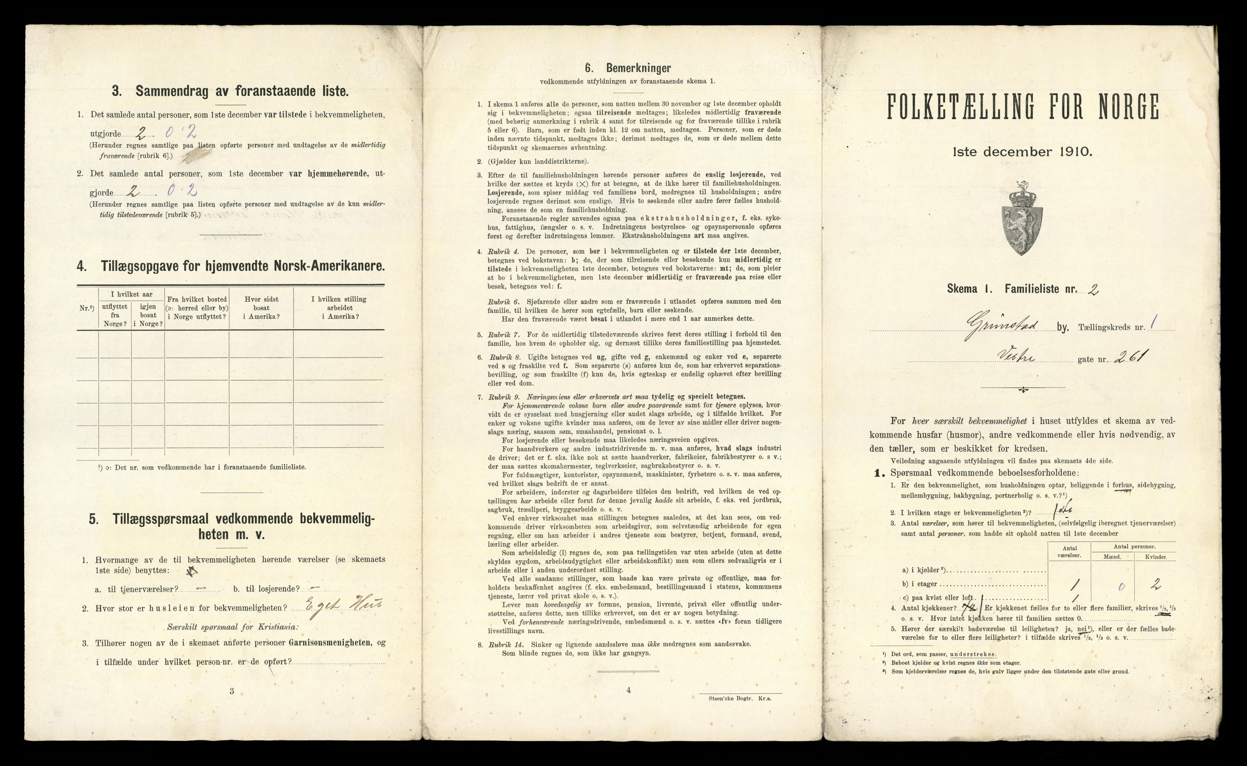 RA, 1910 census for Grimstad, 1910, p. 34