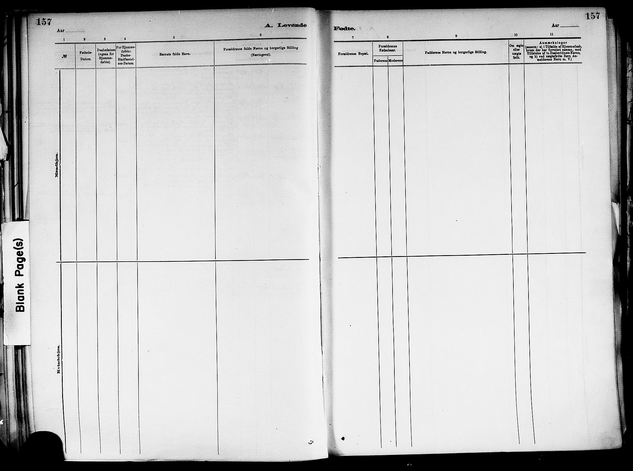 Holla kirkebøker, AV/SAKO-A-272/F/Fa/L0008: Parish register (official) no. 8, 1882-1897, p. 157