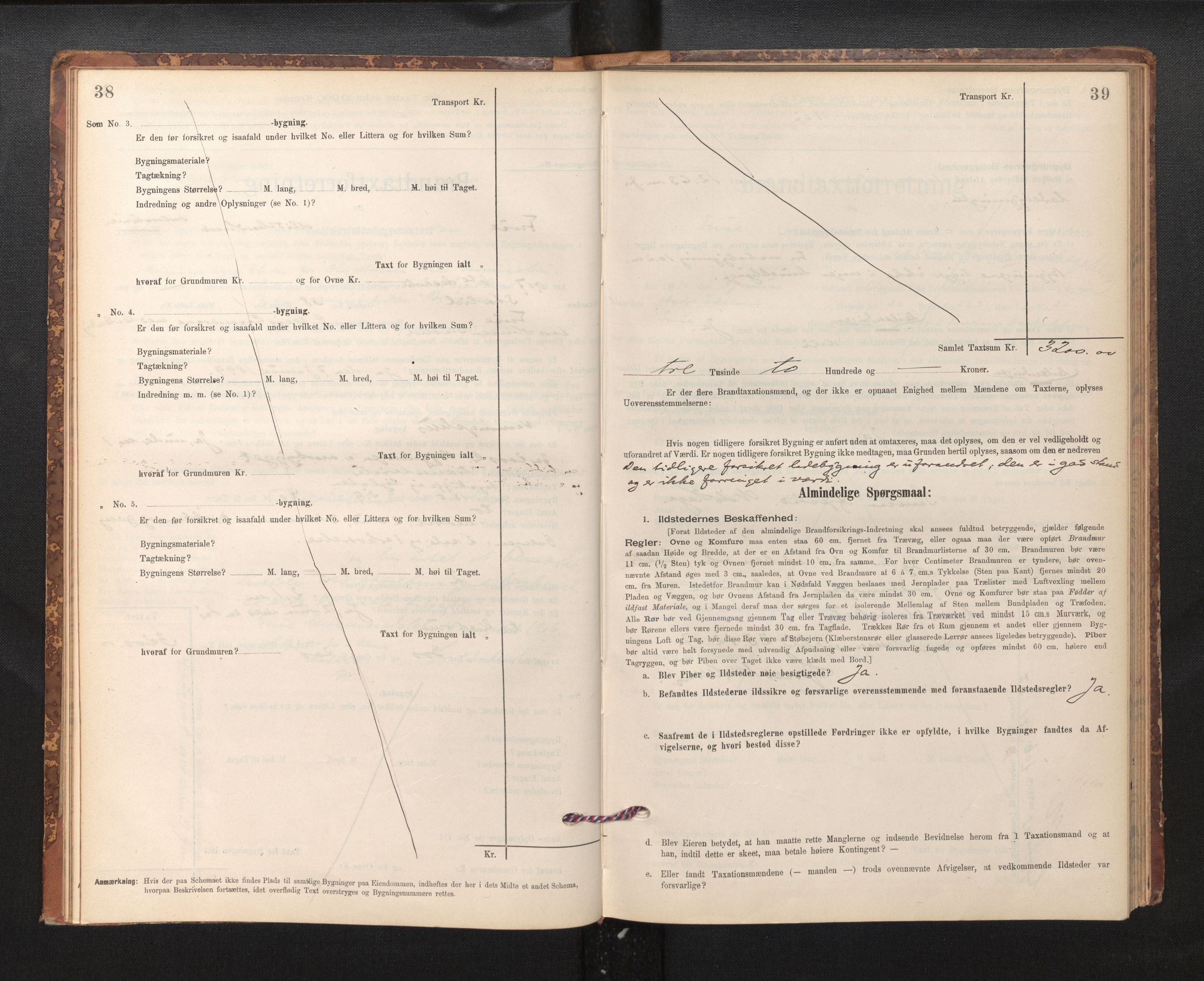 Lensmannen i Fusa, AV/SAB-A-32401/1/0012/L0003: Branntakstprotokoll, skjematakst, 1895-1950, p. 38-39