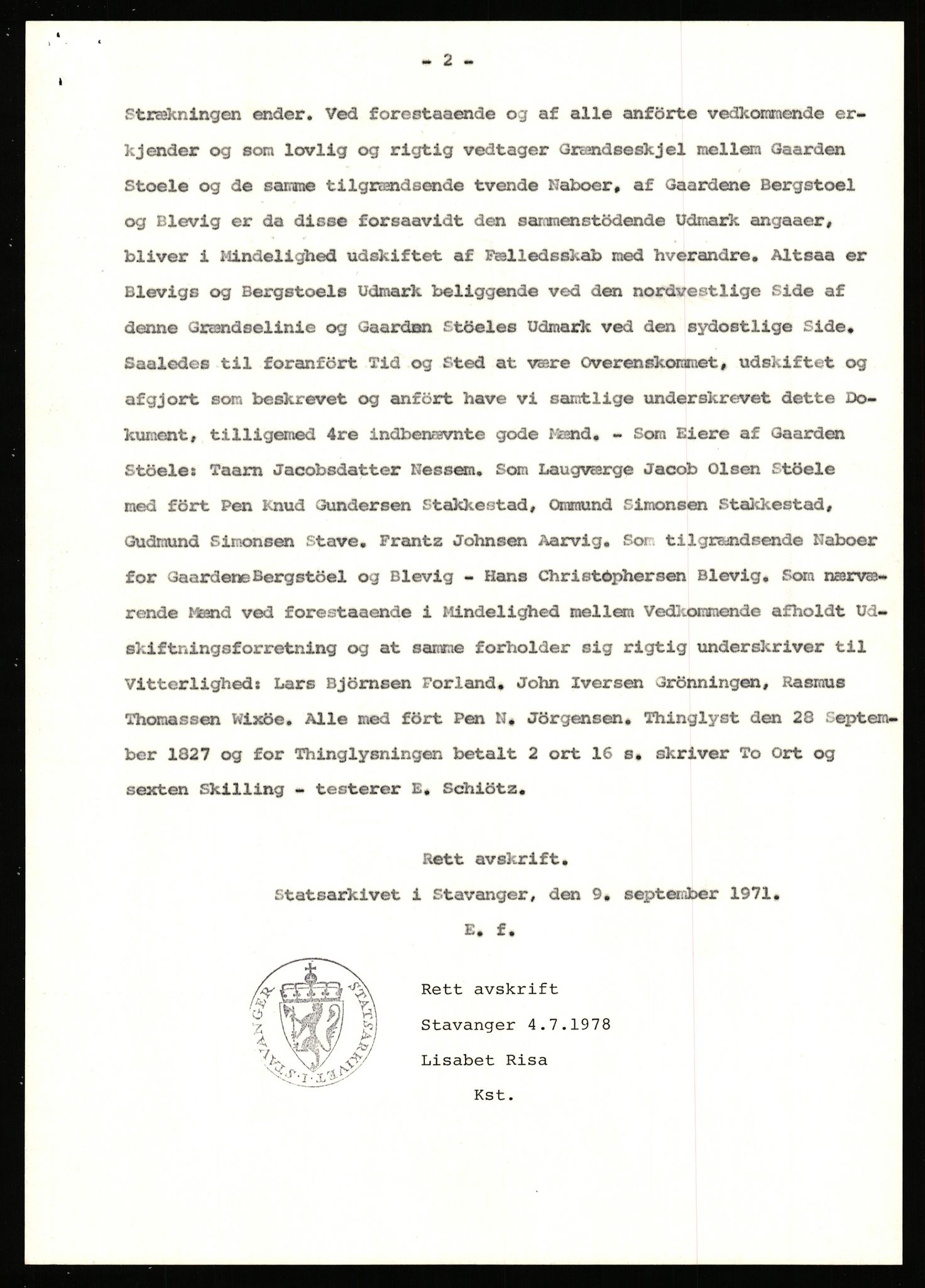 Statsarkivet i Stavanger, AV/SAST-A-101971/03/Y/Yj/L0007: Avskrifter sortert etter gårdsnavn: Berekvam - Birkeland, 1750-1930, p. 303