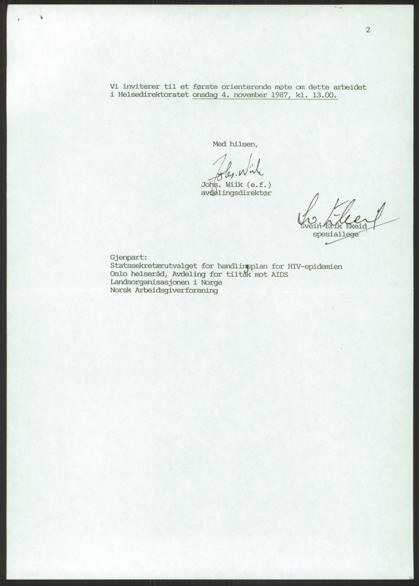 Sosialdepartementet, Administrasjons-, trygde-, plan- og helseavdelingen, RA/S-6179/D/L2240/0004: -- / 619 Diverse. HIV/AIDS, 1987, p. 369