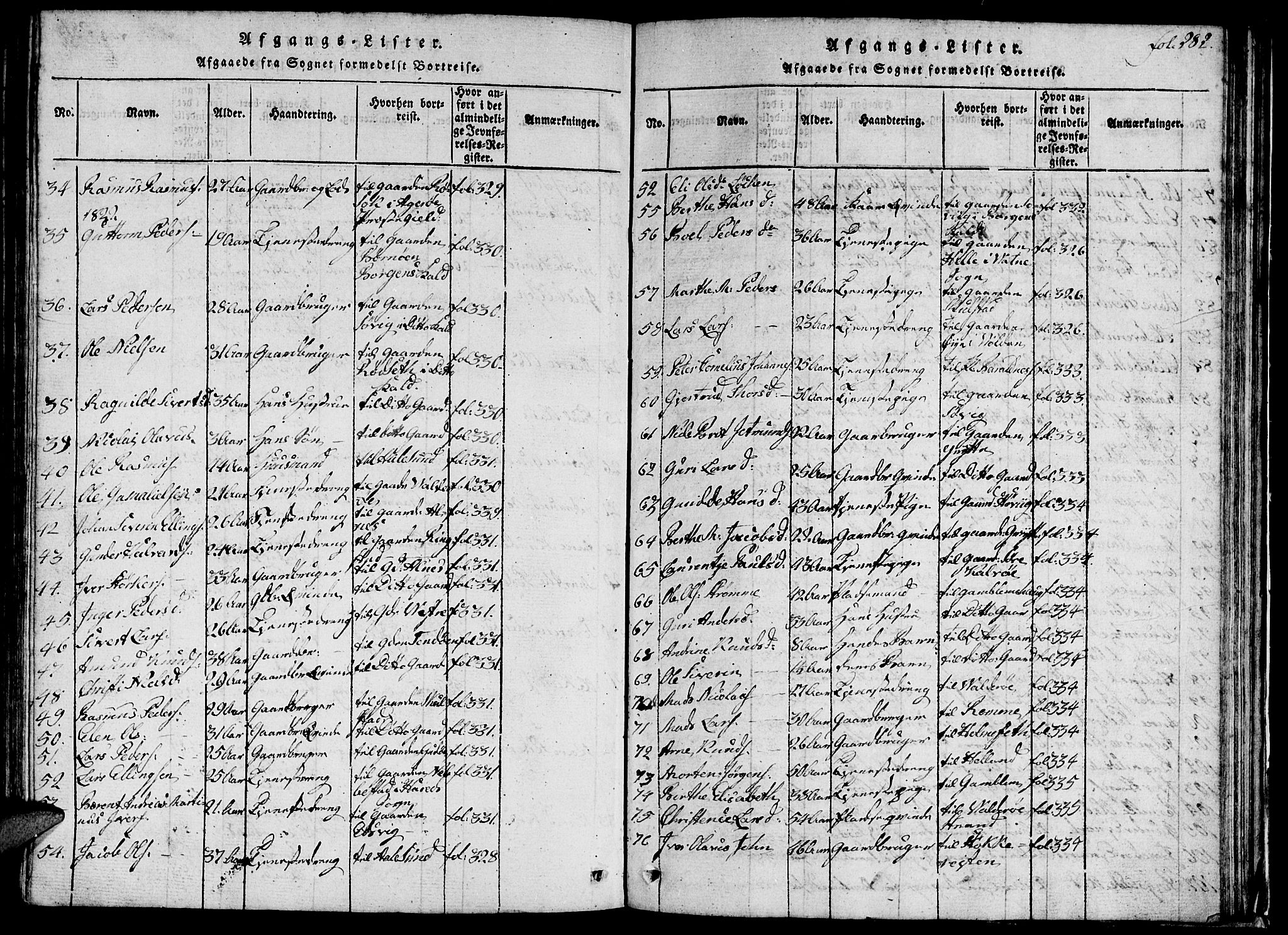 Ministerialprotokoller, klokkerbøker og fødselsregistre - Møre og Romsdal, SAT/A-1454/536/L0506: Parish register (copy) no. 536C01, 1818-1859, p. 282