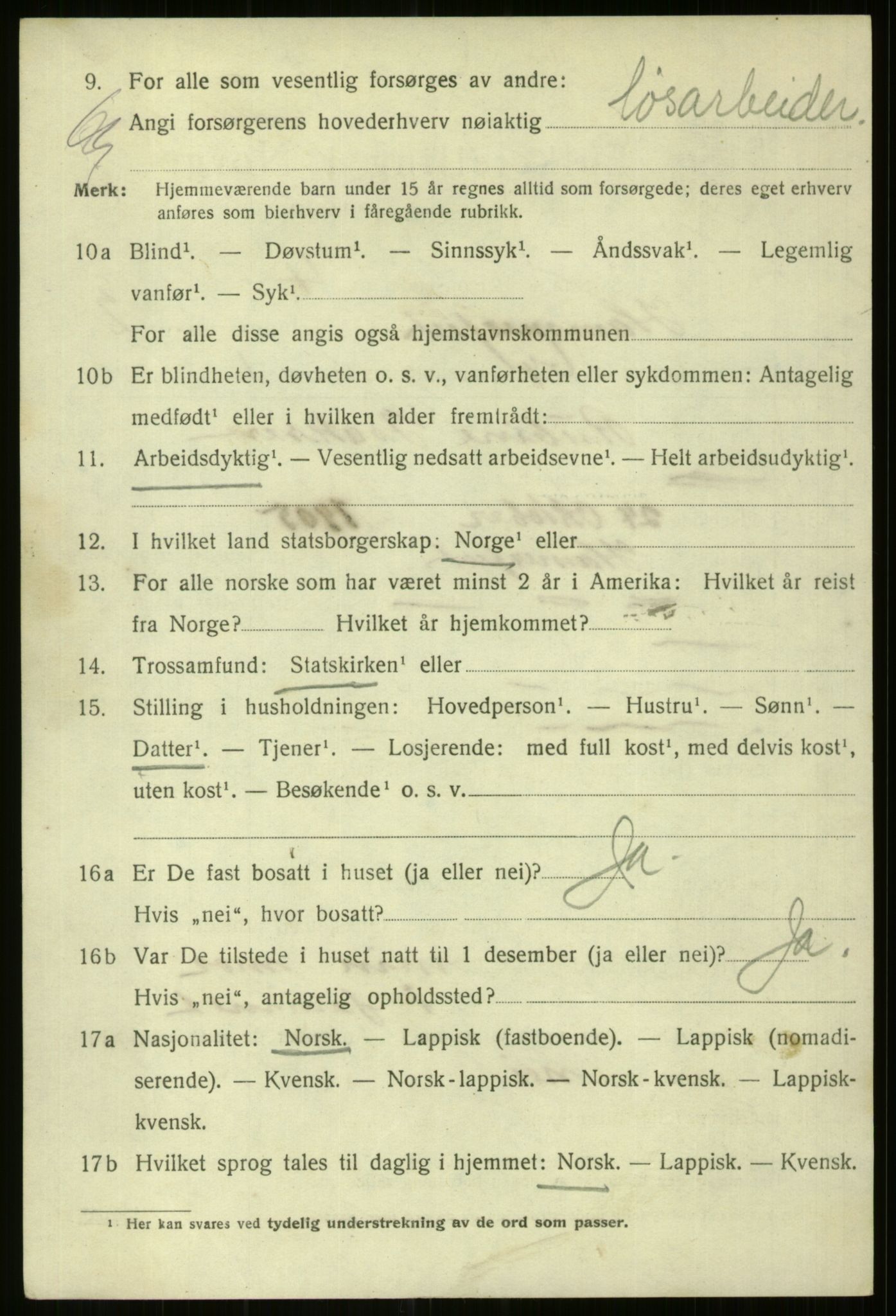 SATØ, 1920 census for Hammerfest, 1920, p. 7390