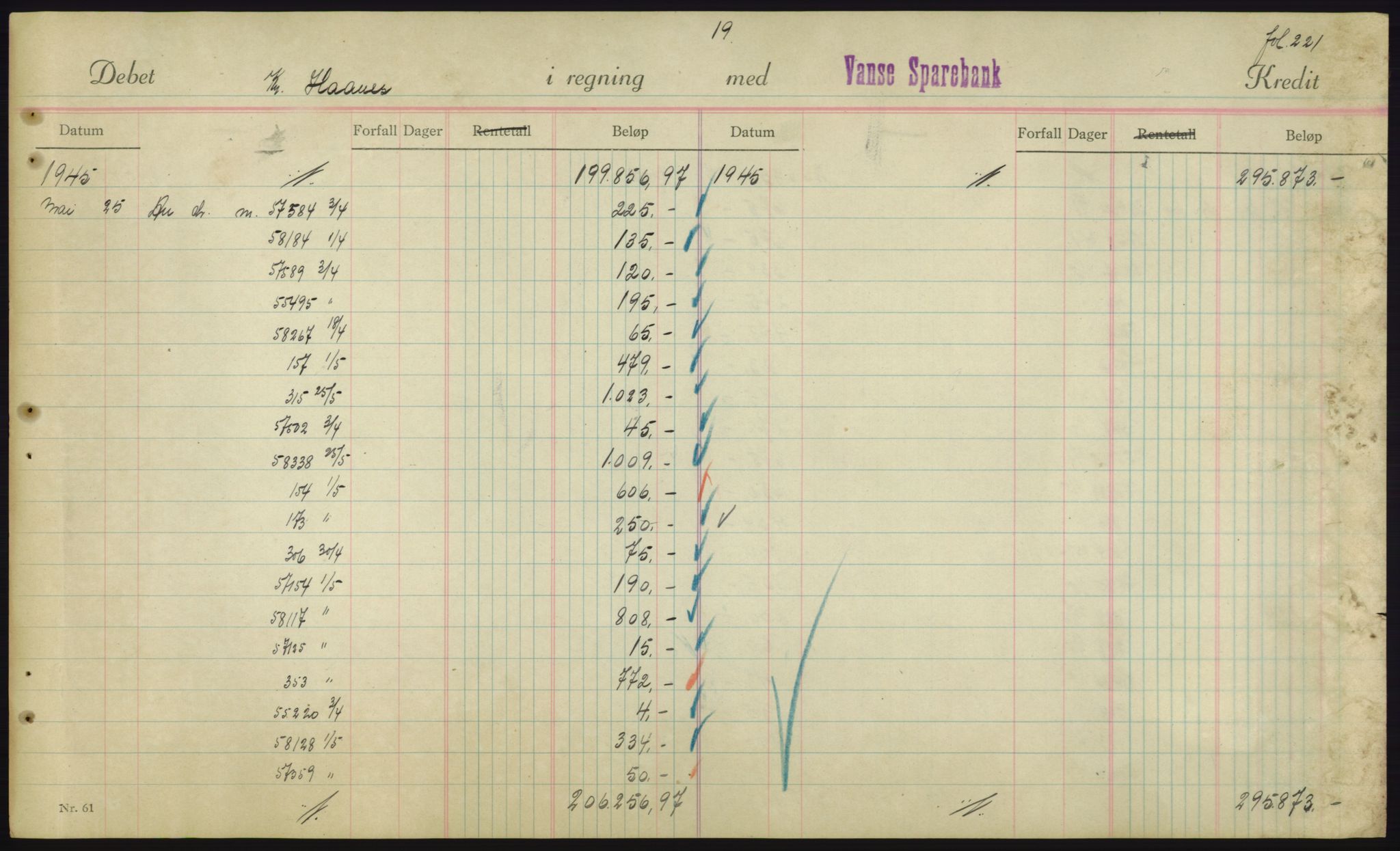 Forsvarsdepartementet, 10. kontor / Oppgjørskontoret, AV/RA-RAFA-1225/D/Db/L0180: Lista oppgjørskontor, 1942-1952, p. 1947