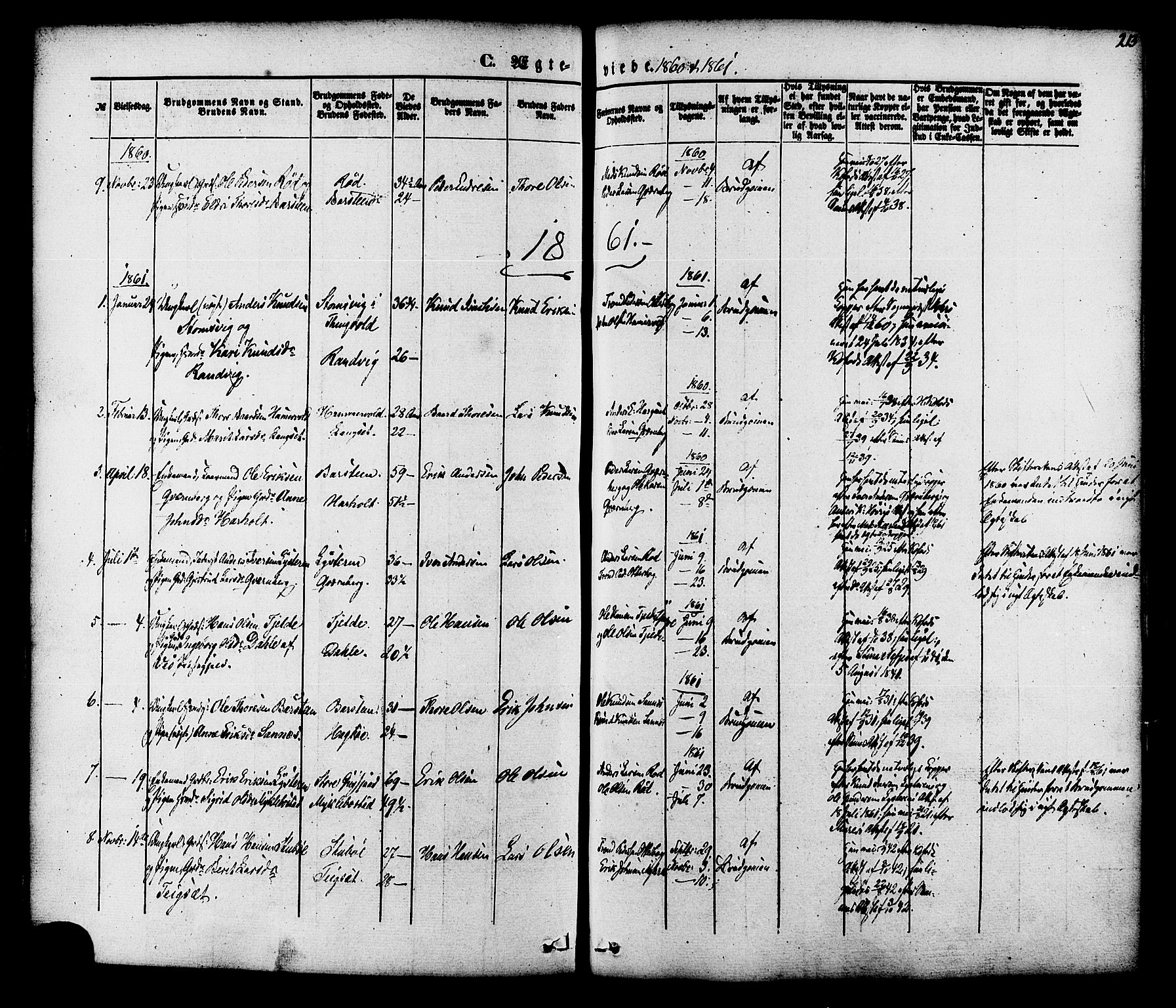 Ministerialprotokoller, klokkerbøker og fødselsregistre - Møre og Romsdal, SAT/A-1454/551/L0625: Parish register (official) no. 551A05, 1846-1879, p. 213