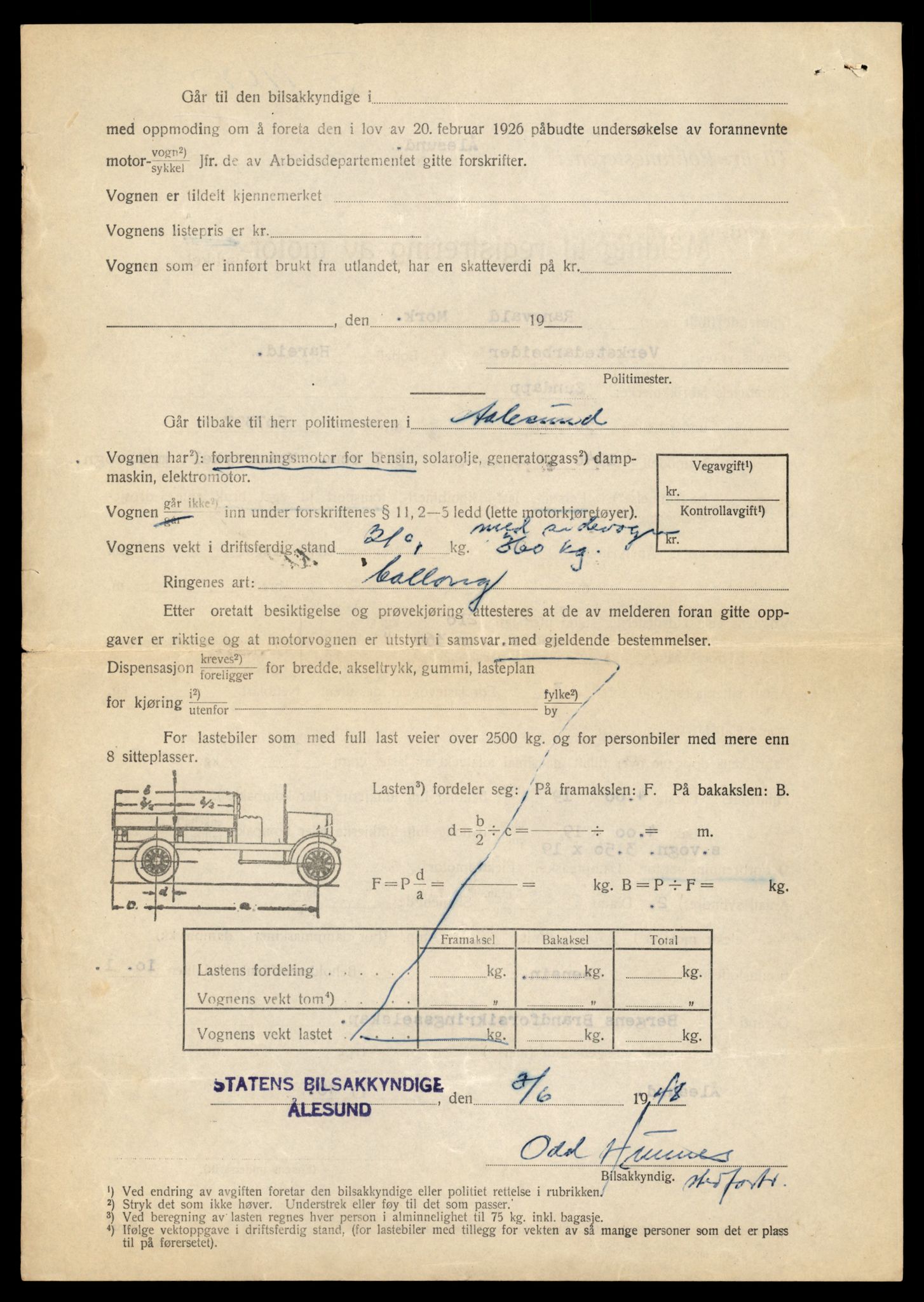 Møre og Romsdal vegkontor - Ålesund trafikkstasjon, AV/SAT-A-4099/F/Fe/L0026: Registreringskort for kjøretøy T 11046 - T 11160, 1927-1998, p. 1320