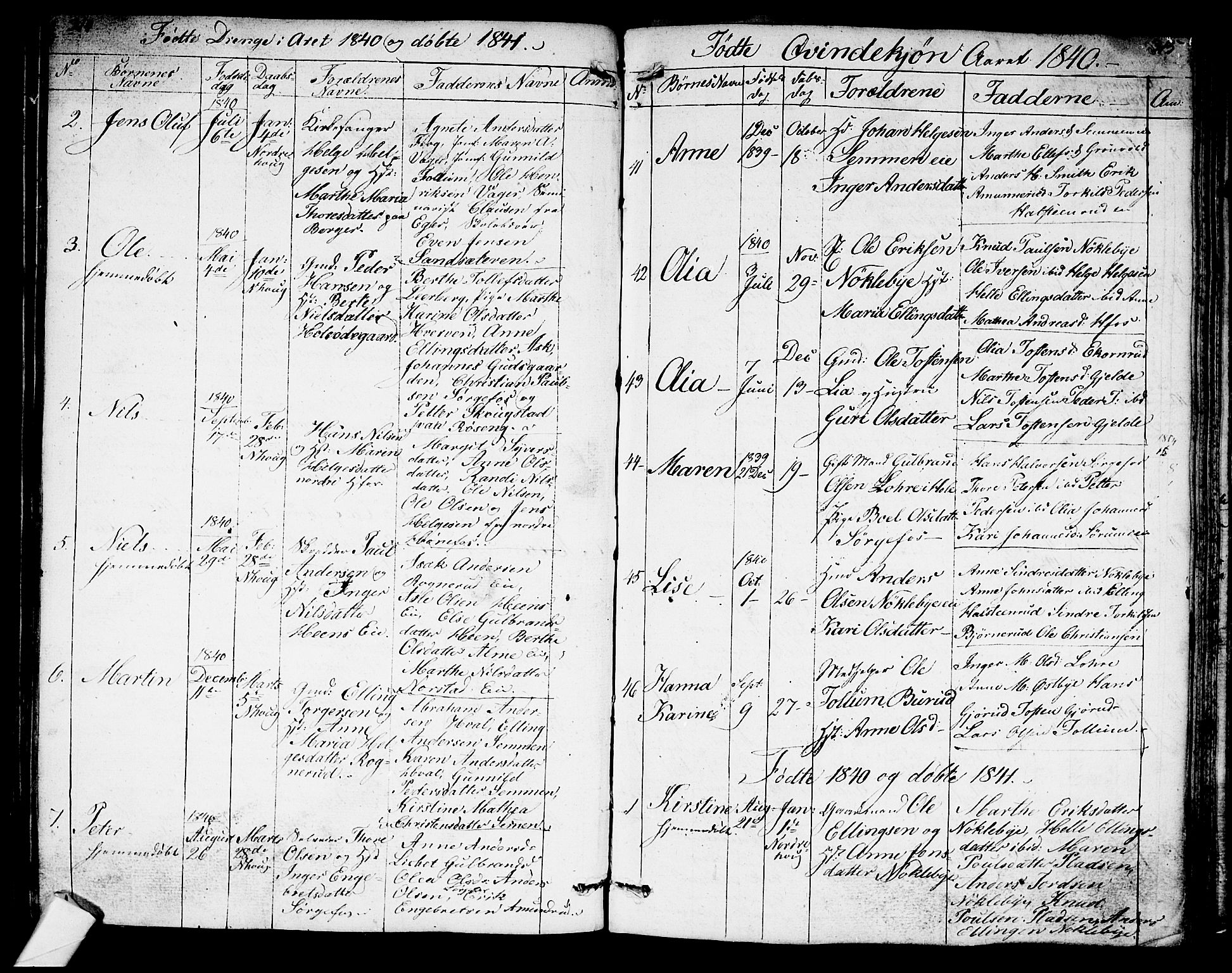 Norderhov kirkebøker, AV/SAKO-A-237/G/Ga/L0004: Parish register (copy) no. I 4, 1824-1849, p. 314-315