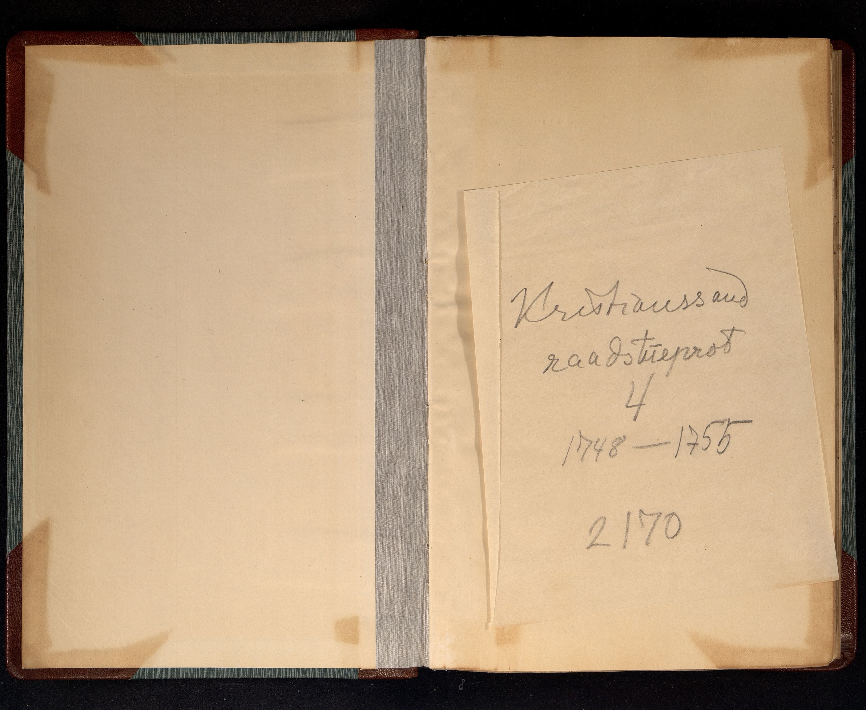 Kristiansand By - Magistraten, ARKSOR/1001KG122/F/Fa/L0004: Rådstueprotokoll nr.4, 1748-1755