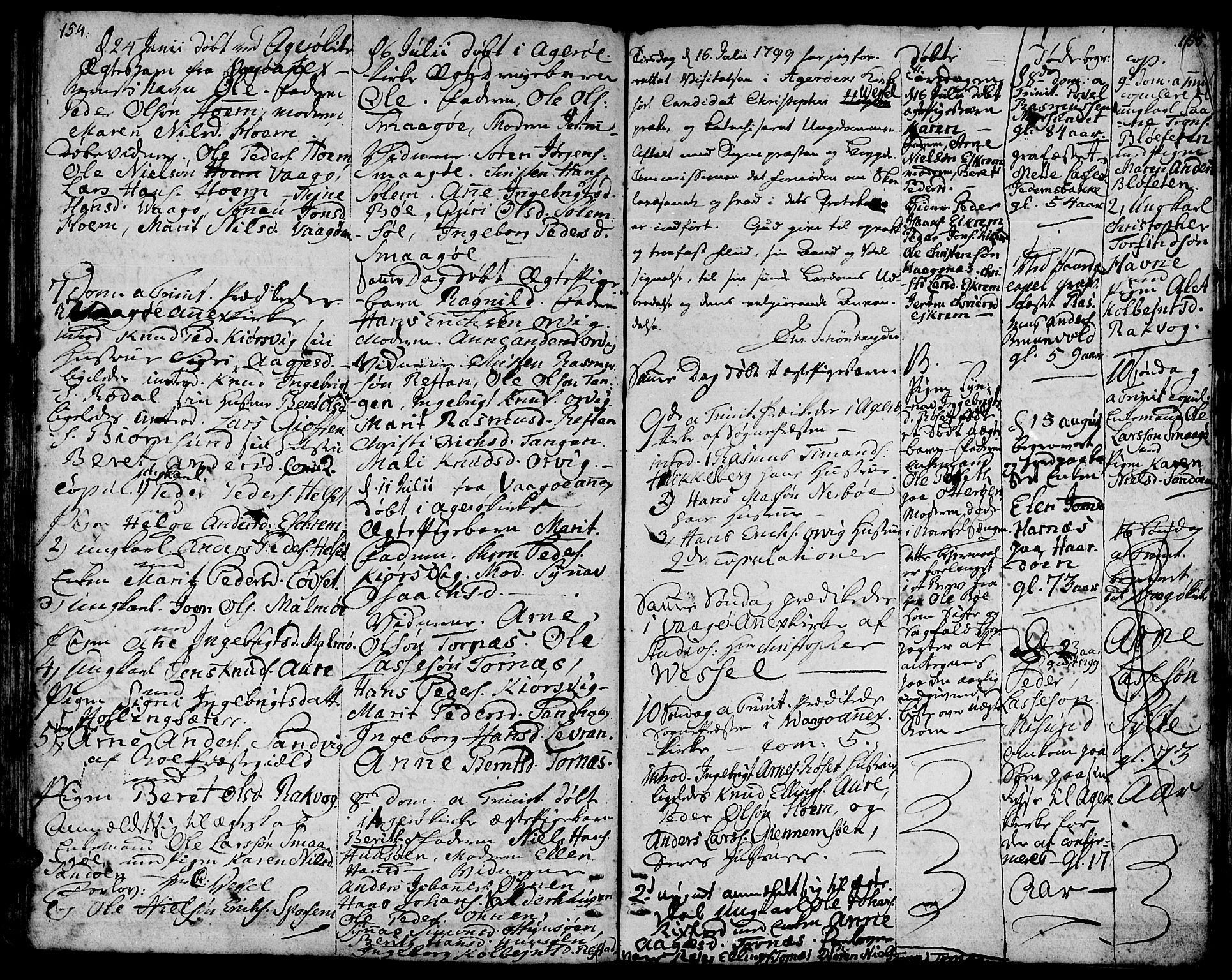 Ministerialprotokoller, klokkerbøker og fødselsregistre - Møre og Romsdal, AV/SAT-A-1454/560/L0717: Parish register (official) no. 560A01, 1785-1808, p. 154-155