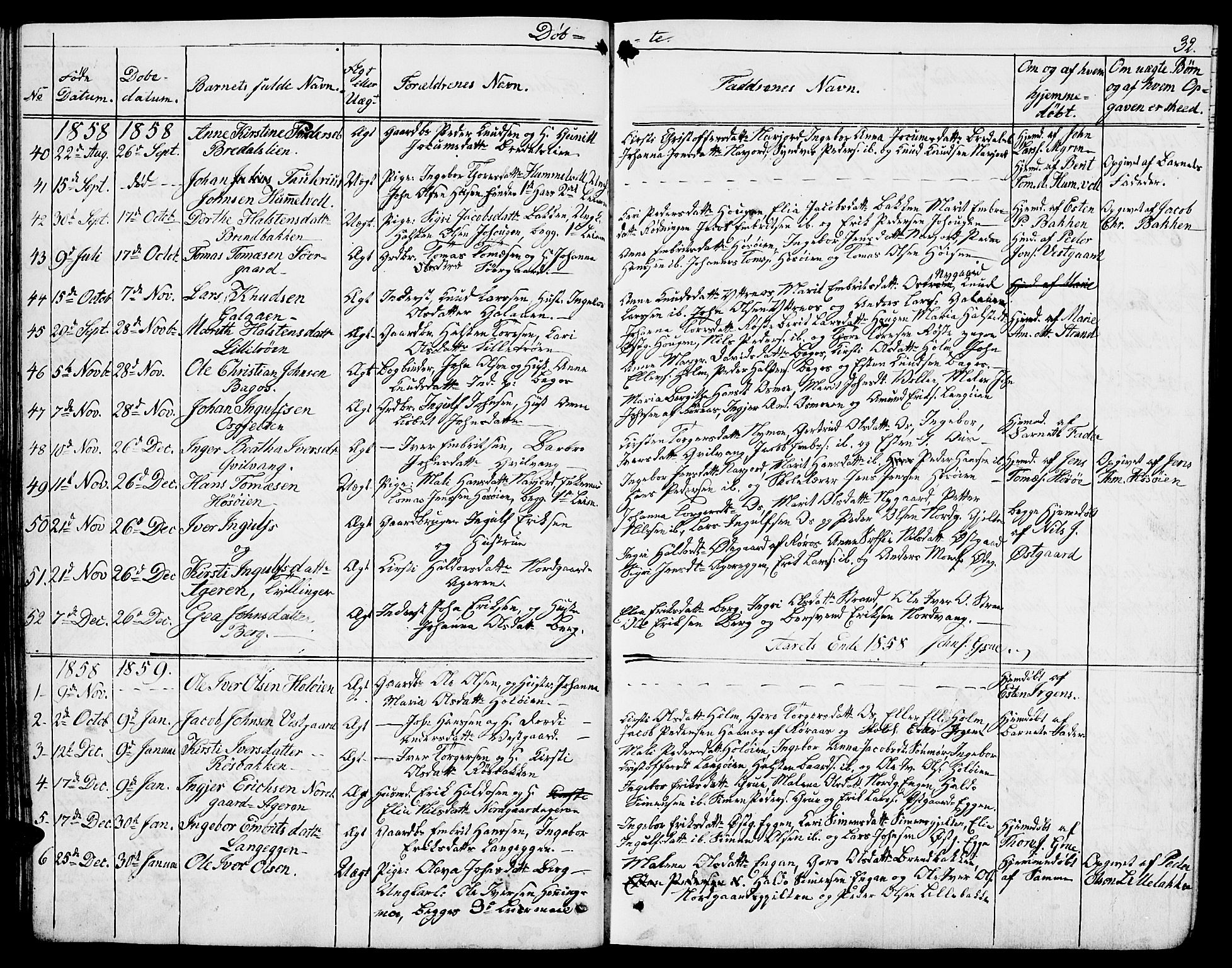 Tolga prestekontor, AV/SAH-PREST-062/L/L0004: Parish register (copy) no. 4, 1845-1887, p. 32