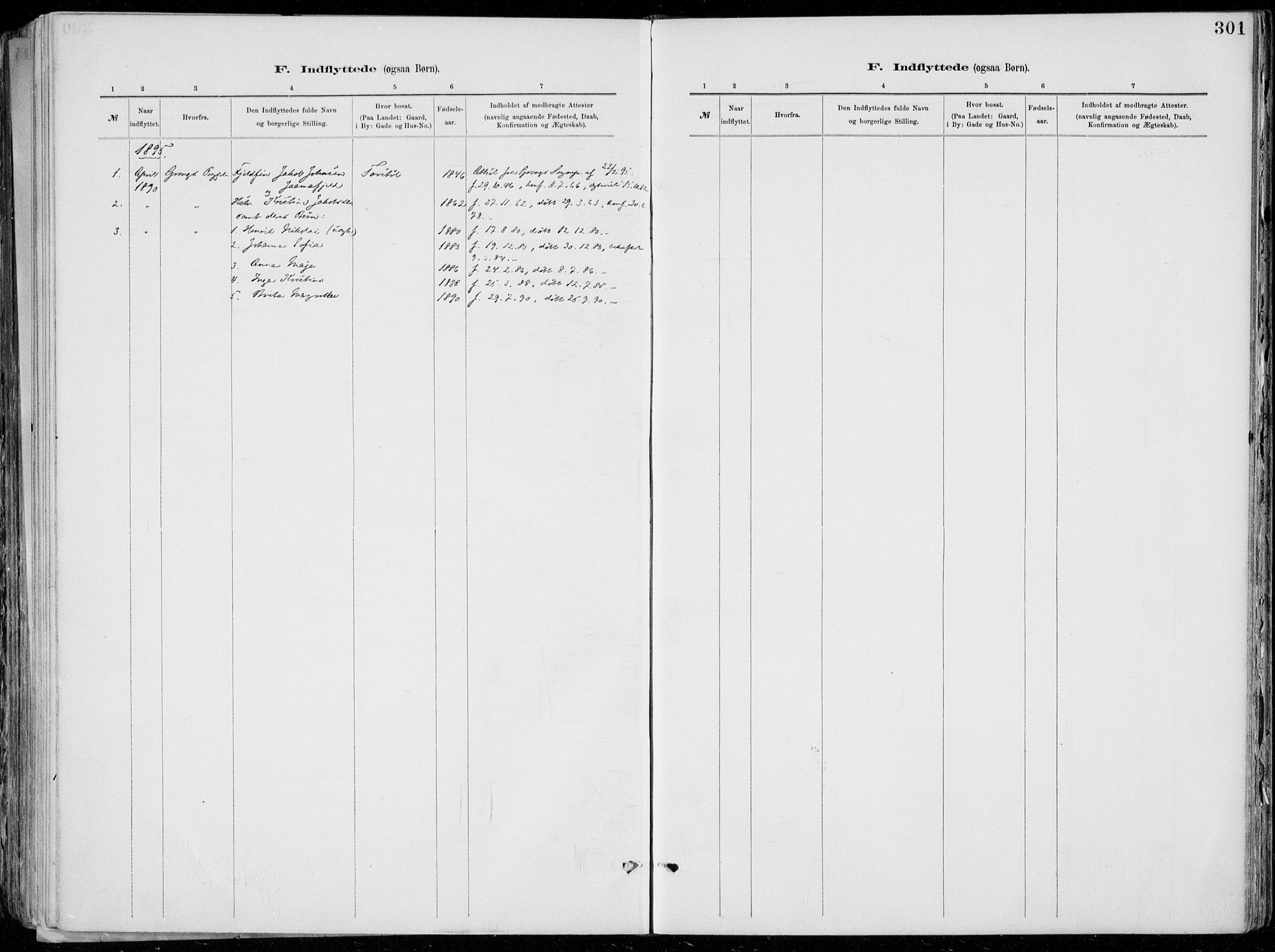 Tinn kirkebøker, SAKO/A-308/F/Fa/L0007: Parish register (official) no. I 7, 1878-1922, p. 301