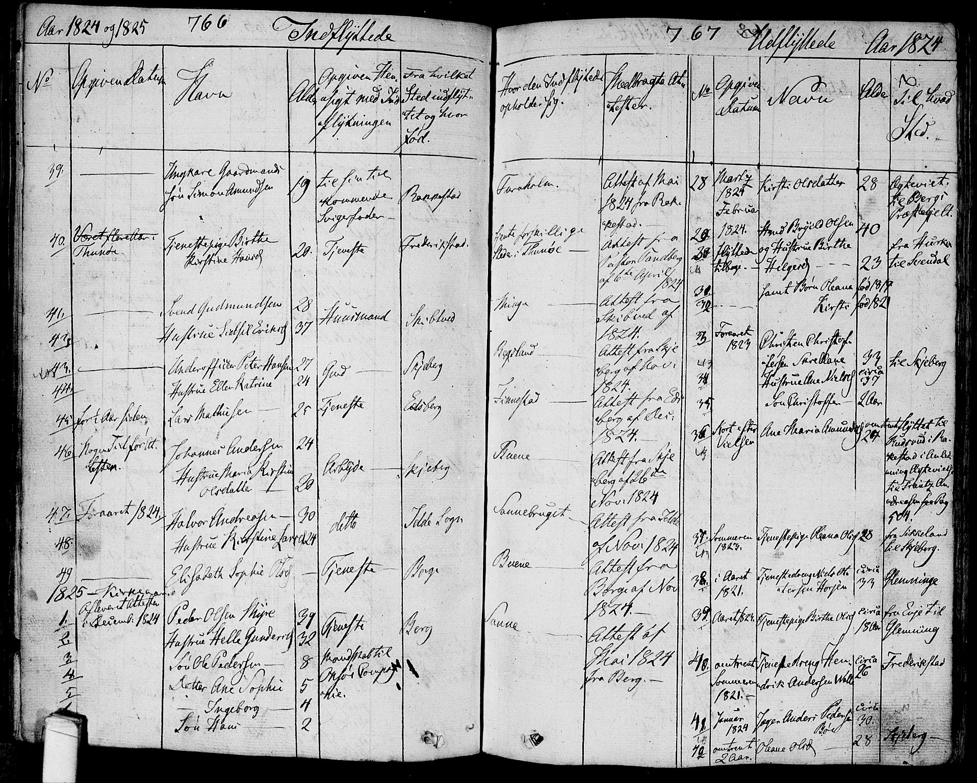 Tune prestekontor Kirkebøker, SAO/A-2007/F/Fa/L0006: Parish register (official) no. 6, 1823-1831, p. 766-767