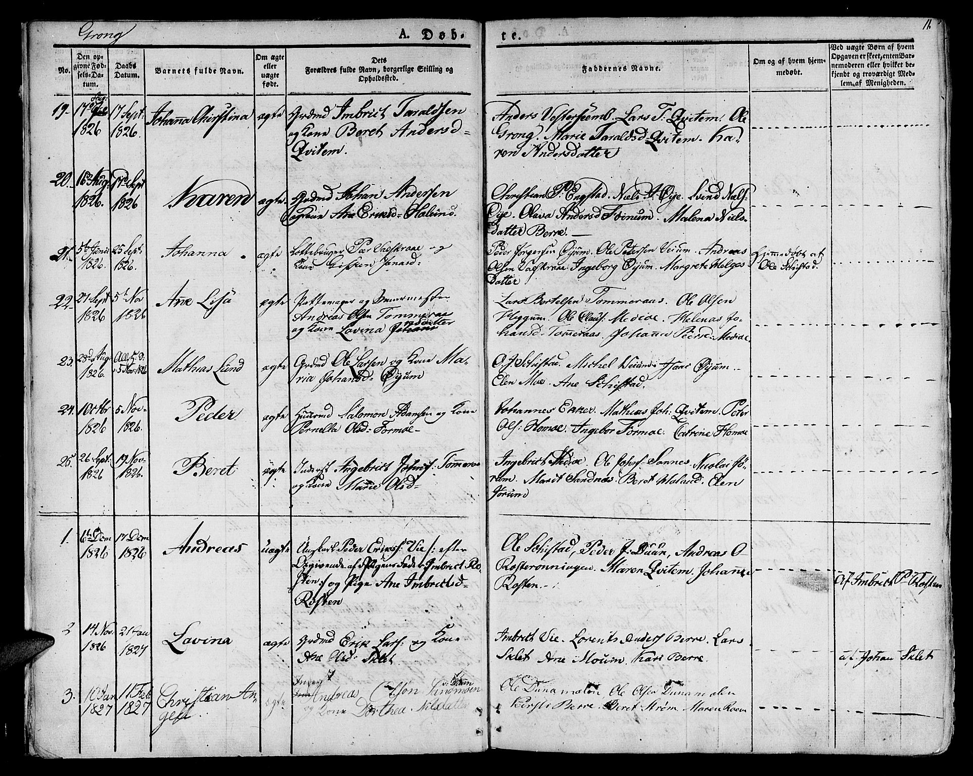 Ministerialprotokoller, klokkerbøker og fødselsregistre - Nord-Trøndelag, SAT/A-1458/758/L0510: Parish register (official) no. 758A01 /1, 1821-1841, p. 11