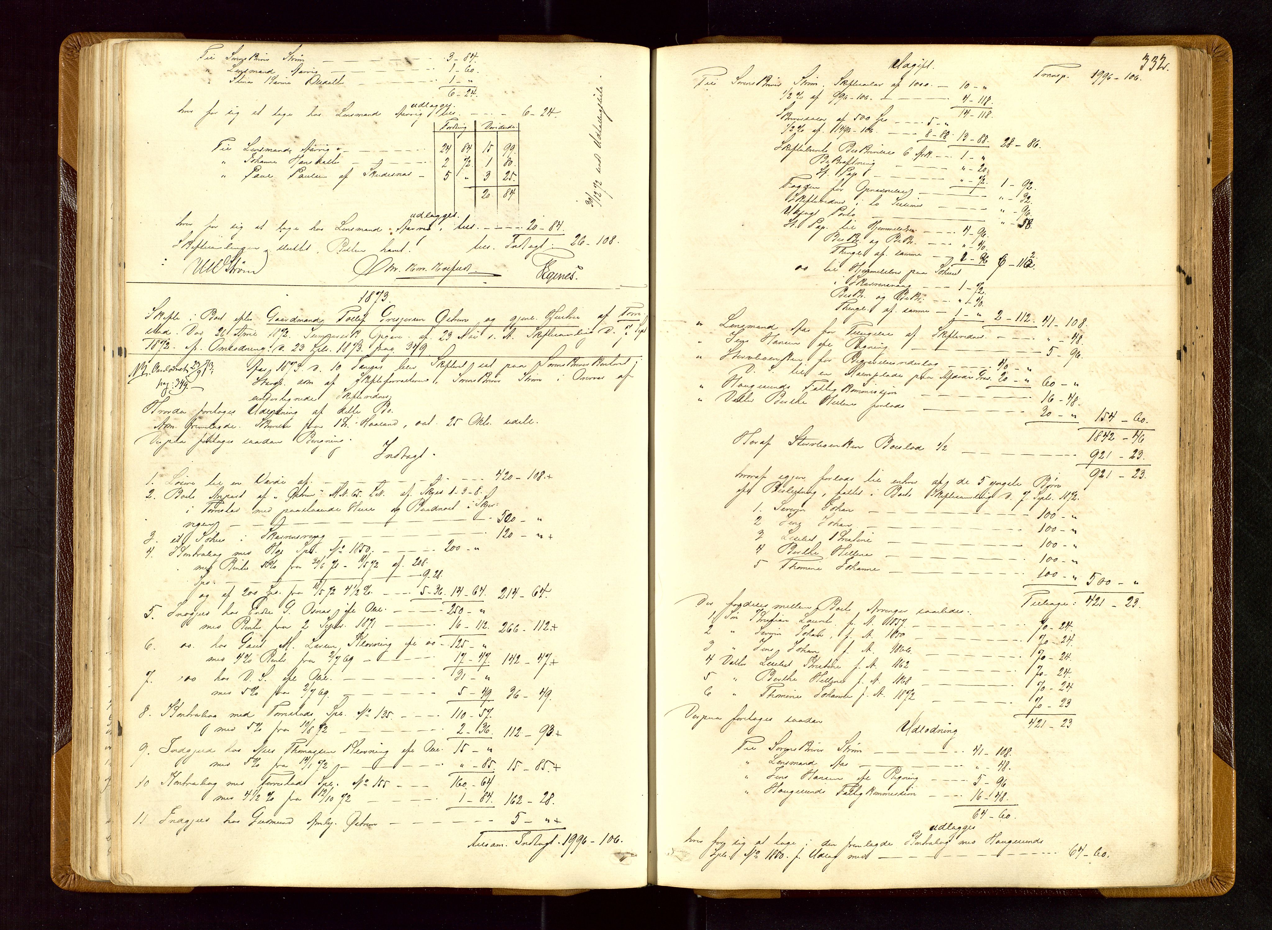 Karmsund sorenskriveri, SAST/A-100311/01/IV/IVDBA/L0004: SKIFTEPROTOKOLL TORVESTAD, TYSVÆR, 1868-1877, p. 331b-332a