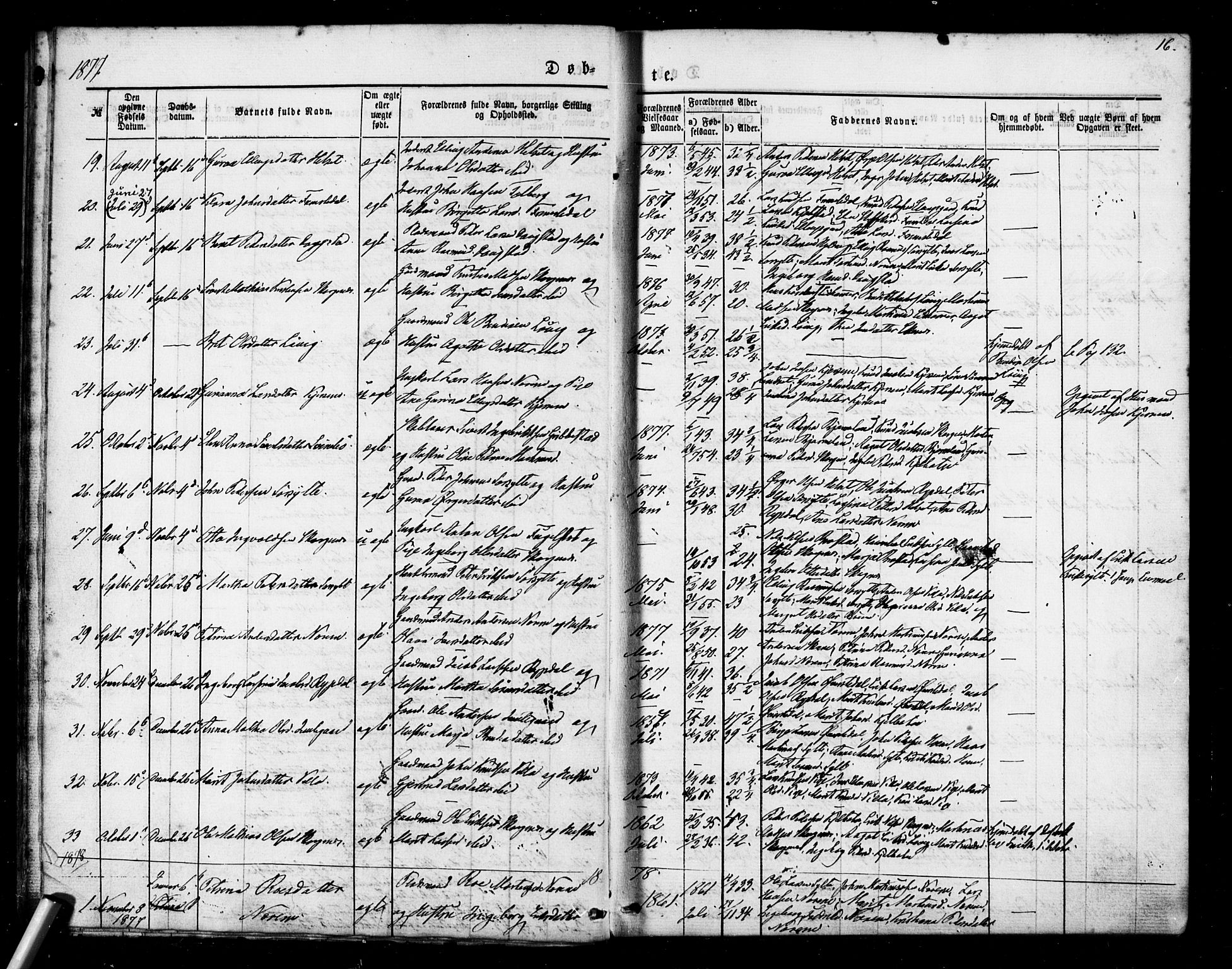 Ministerialprotokoller, klokkerbøker og fødselsregistre - Møre og Romsdal, AV/SAT-A-1454/541/L0545: Parish register (official) no. 541A02, 1872-1886, p. 16