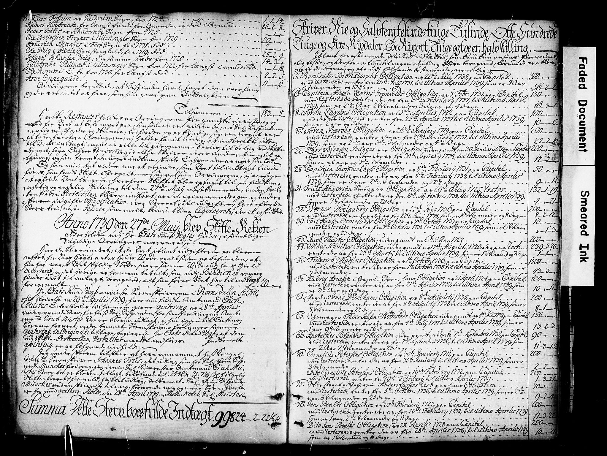 Bragernes prosti, AV/SAKO-A-430/O/Ob/L0002: Skifteprotokoll, 1739-1776, p. 8-9