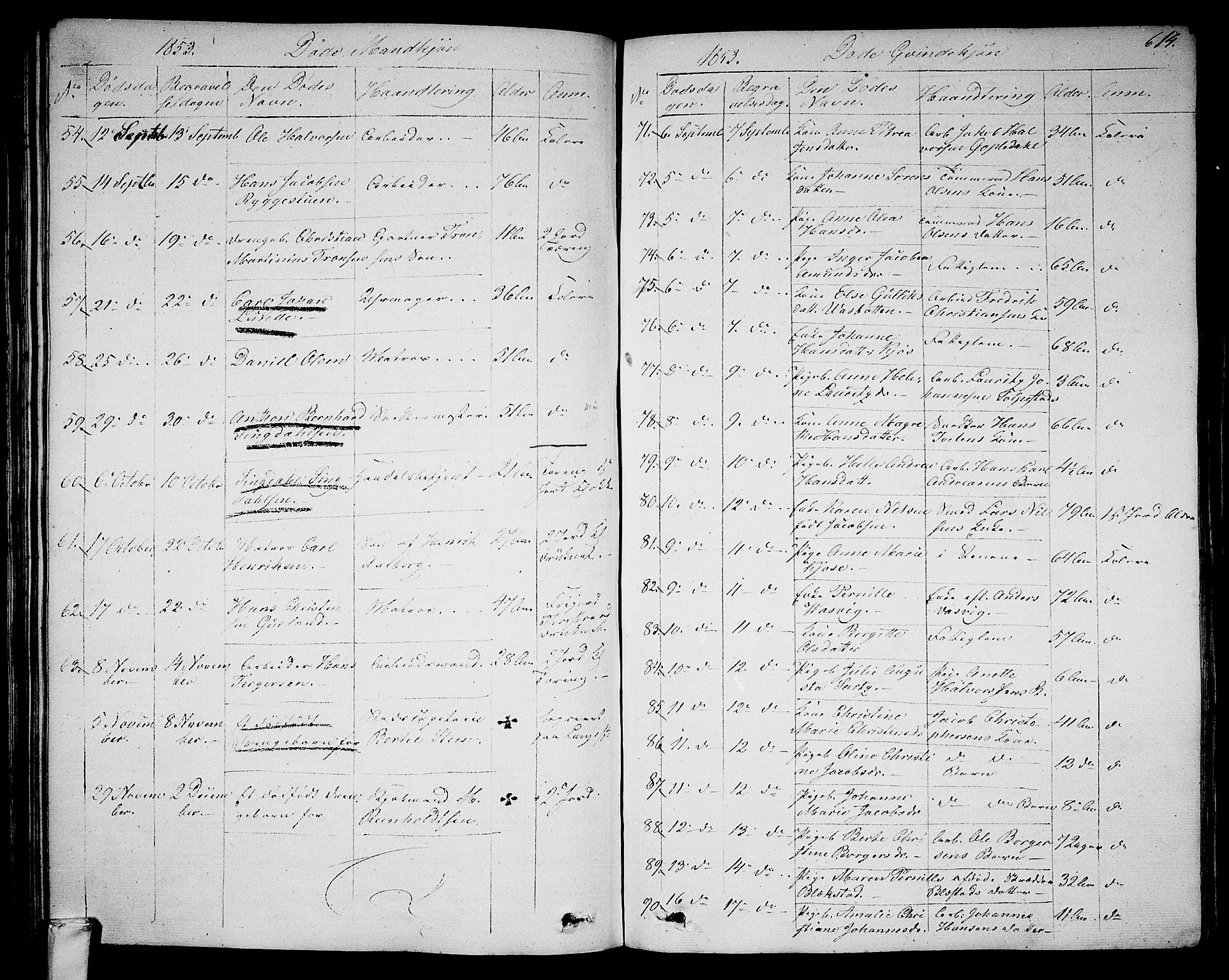 Larvik kirkebøker, AV/SAKO-A-352/G/Ga/L0003b: Parish register (copy) no. I 3B, 1830-1870, p. 614