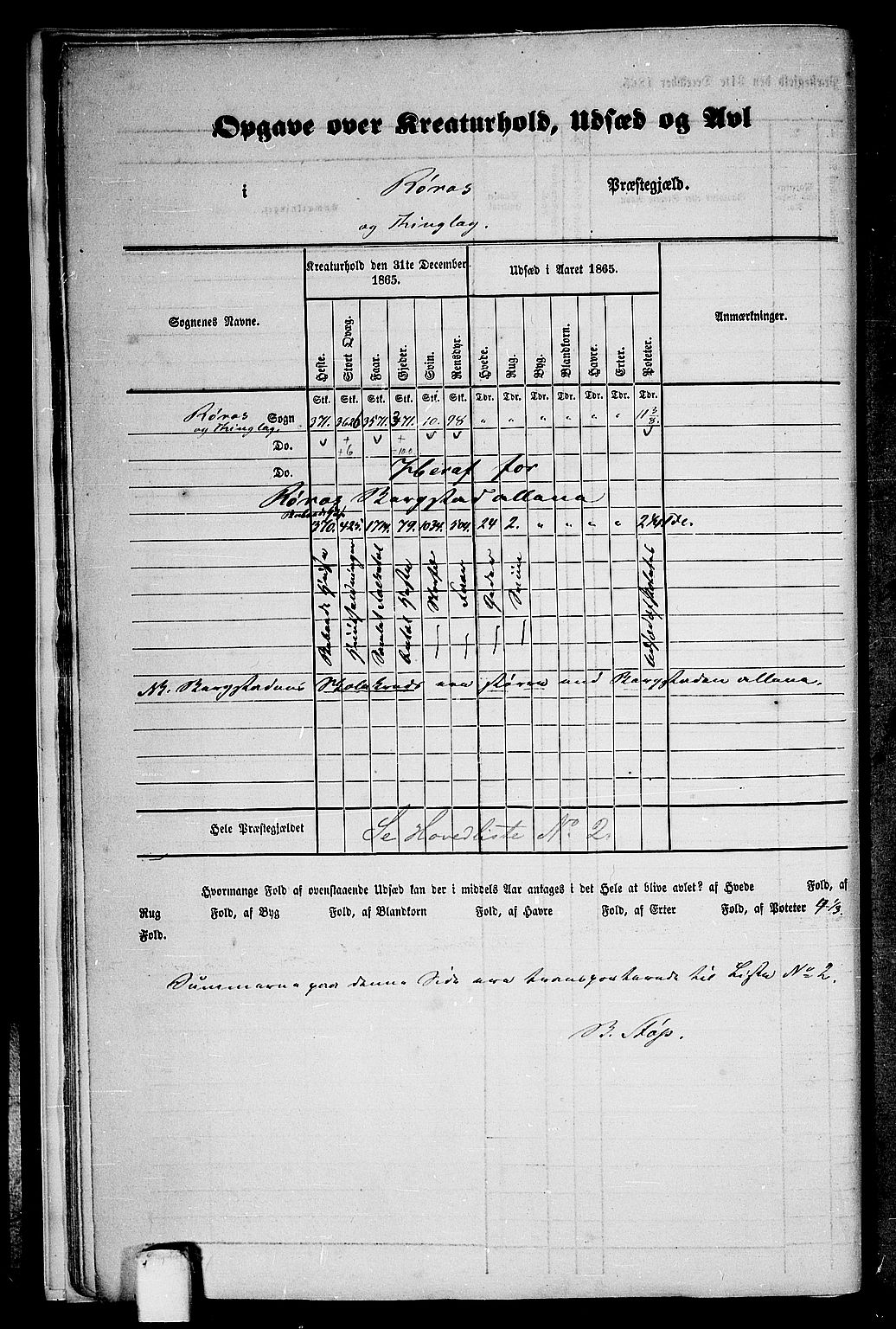 RA, 1865 census for Røros, 1865, p. 13