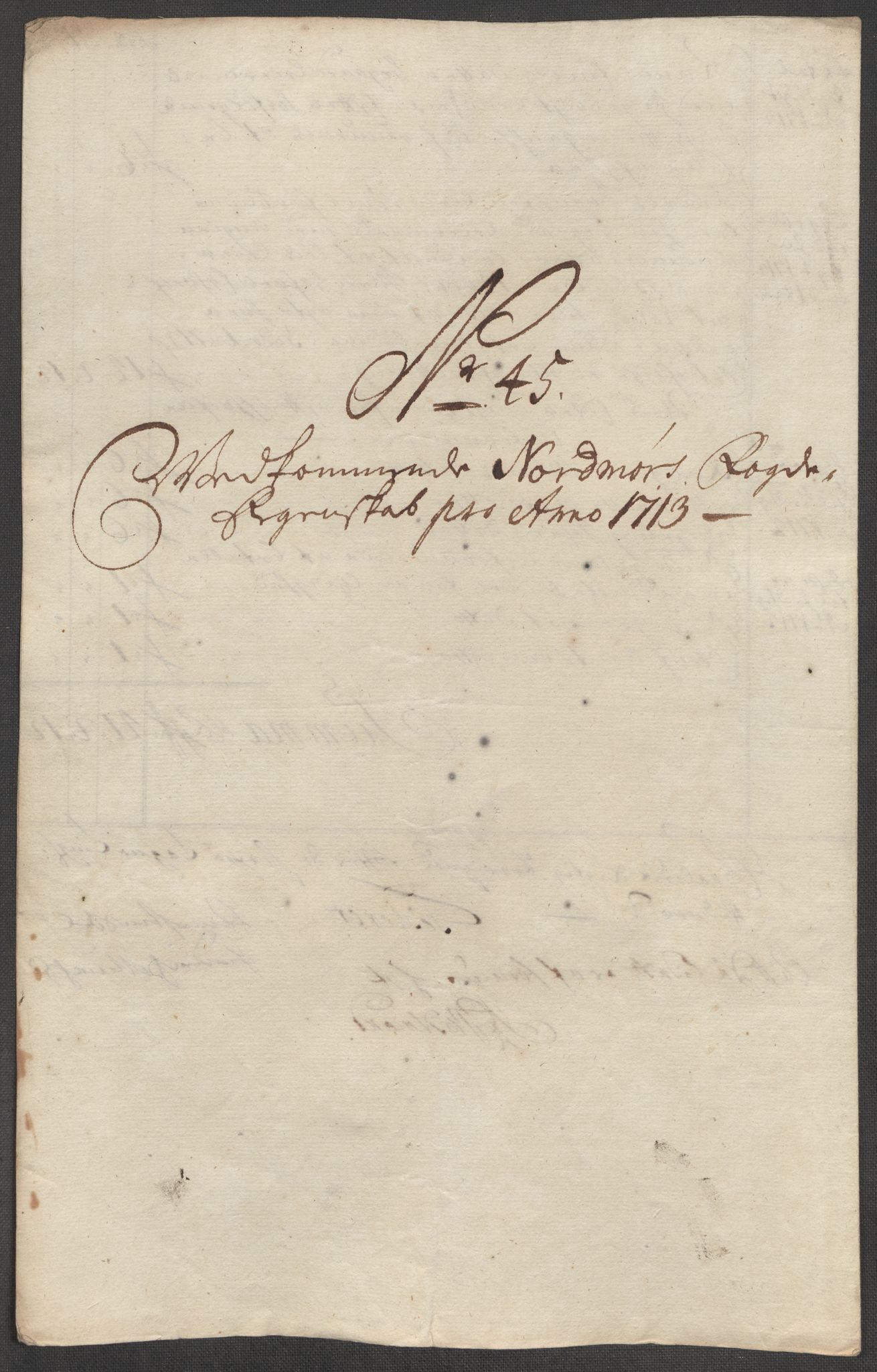 Rentekammeret inntil 1814, Reviderte regnskaper, Fogderegnskap, AV/RA-EA-4092/R56/L3747: Fogderegnskap Nordmøre, 1713, p. 241