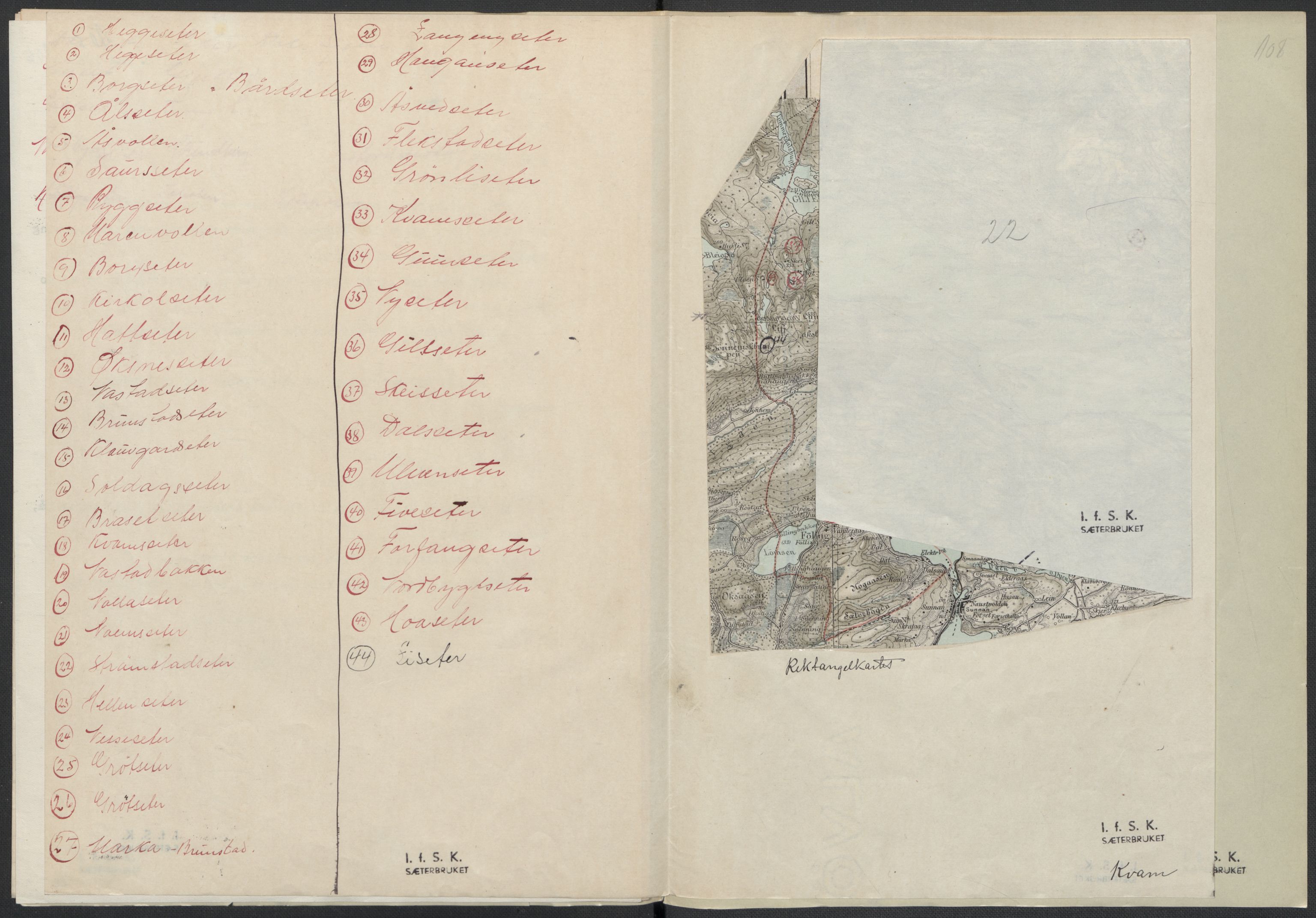 Instituttet for sammenlignende kulturforskning, AV/RA-PA-0424/F/Fc/L0015/0002: Eske B15: / Nord-Trøndelag (perm XLIII), 1933-1938, p. 108