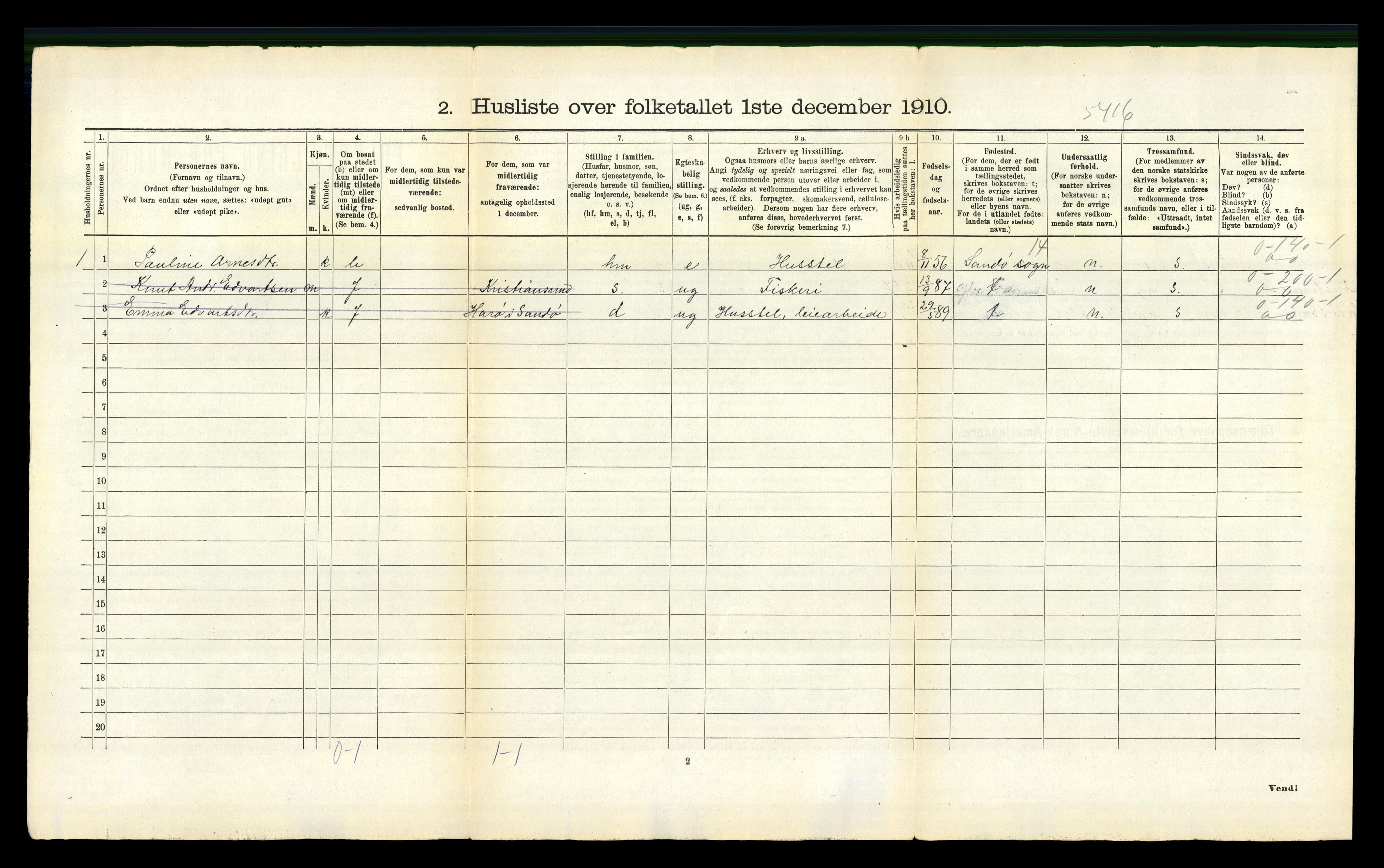 RA, 1910 census for Fræna, 1910, p. 51