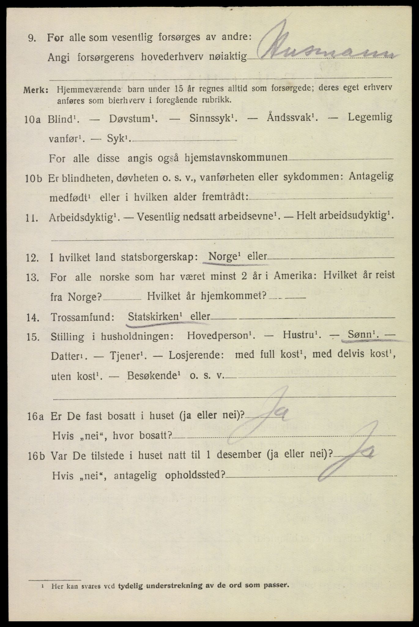 SAH, 1920 census for Vang (Hedmark), 1920, p. 7788