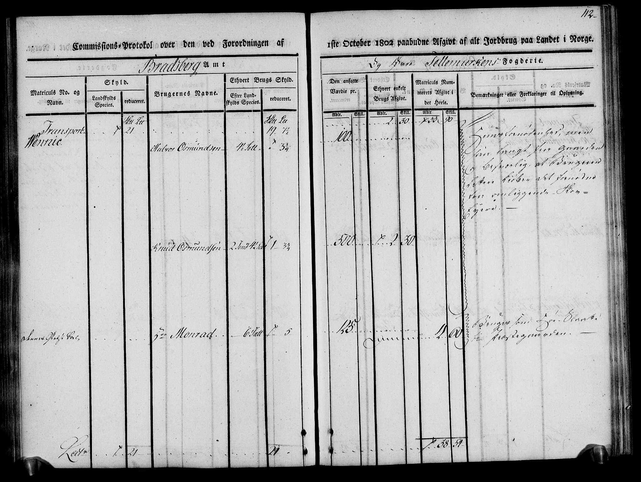 Rentekammeret inntil 1814, Realistisk ordnet avdeling, AV/RA-EA-4070/N/Ne/Nea/L0075: Øvre Telemarken fogderi. Kommisjonsprotokoll for fogderiets vestre del - Kviteseid, Vinje, Moland [):Fyresdal] og Lårdal prestegjeld., 1803, p. 112