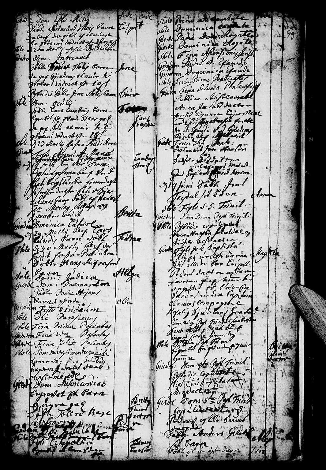 Etne sokneprestembete, AV/SAB-A-75001/H/Haa: Parish register (official) no. A 1, 1715-1741, p. 93