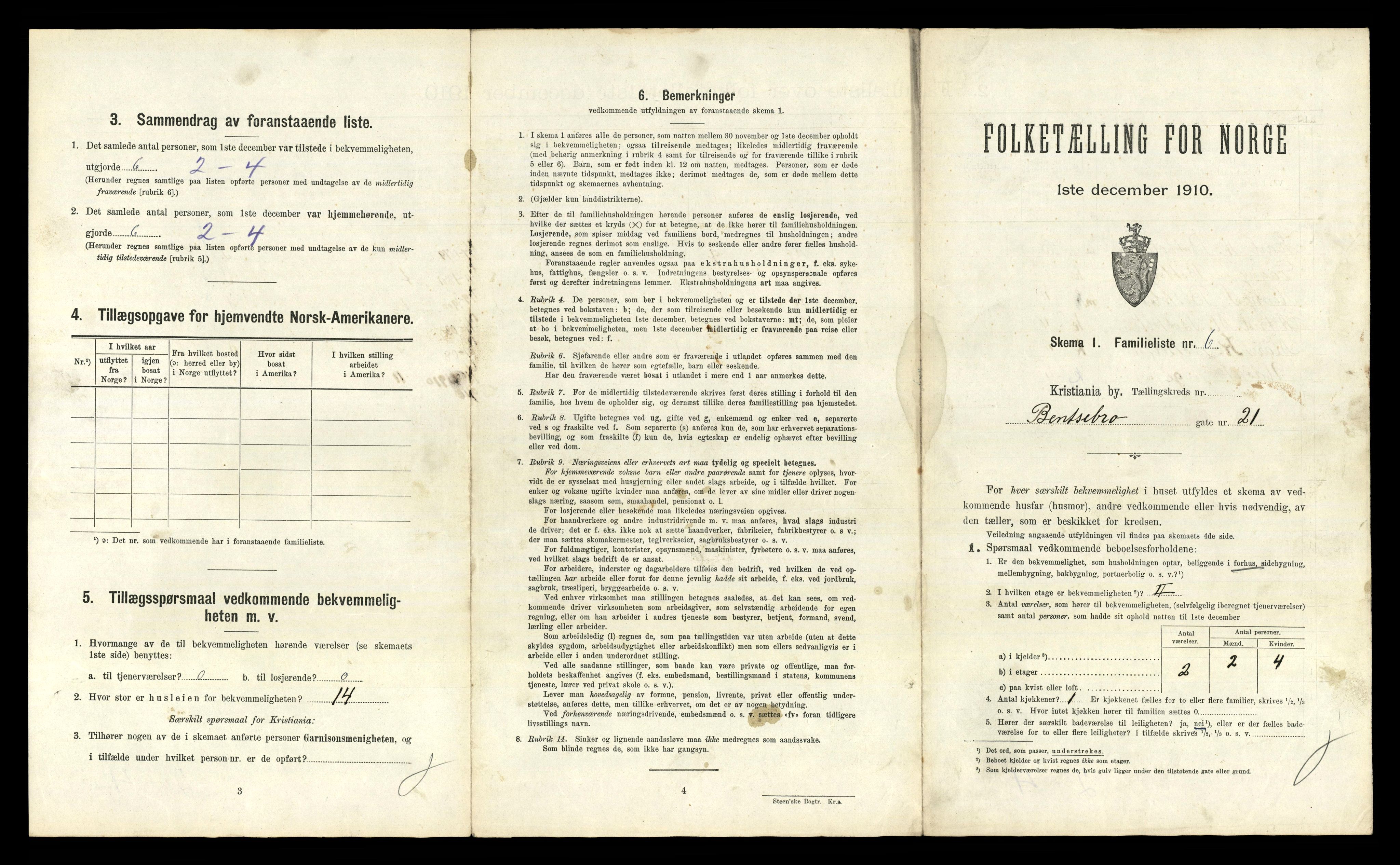 RA, 1910 census for Kristiania, 1910, p. 4815