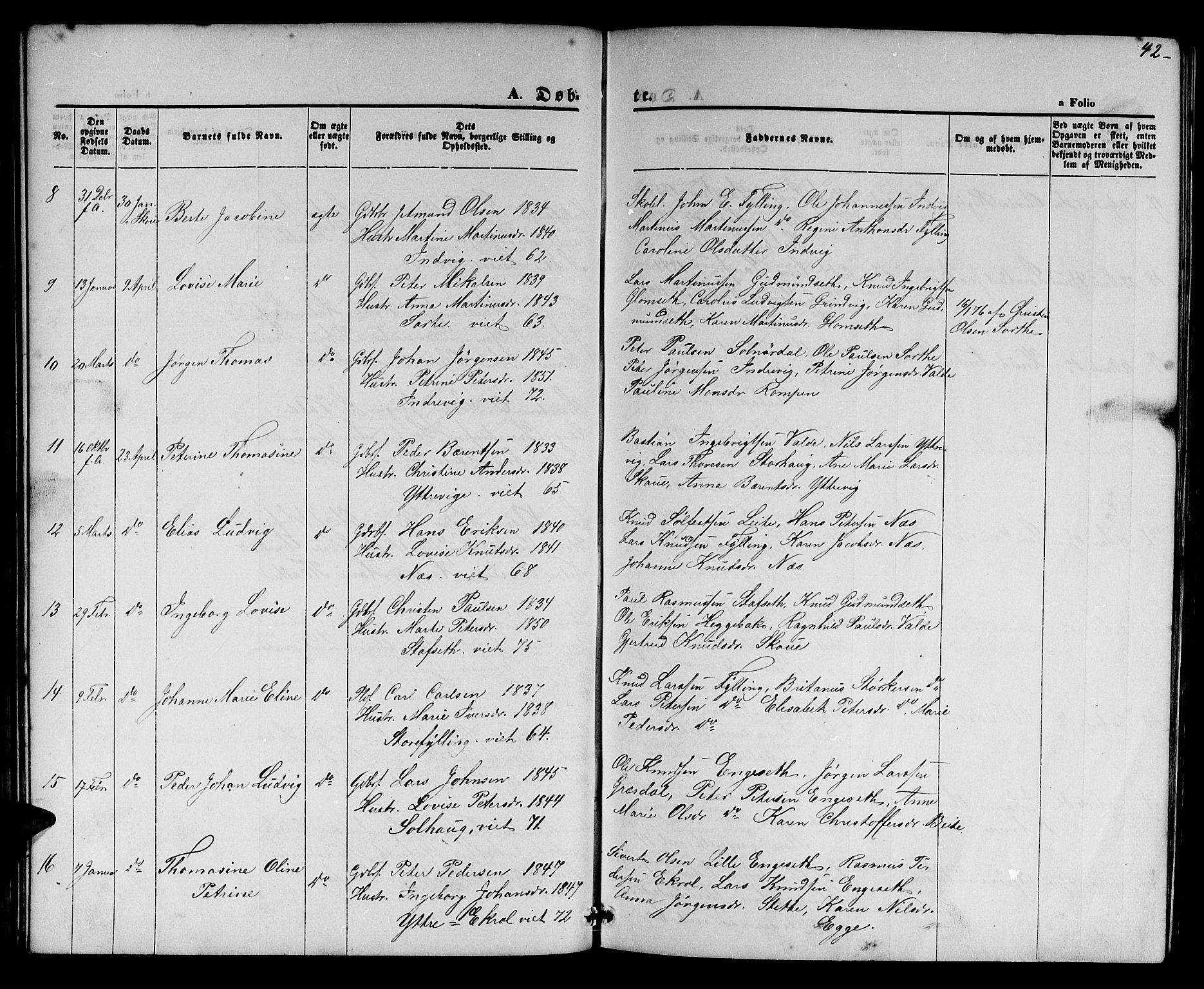 Ministerialprotokoller, klokkerbøker og fødselsregistre - Møre og Romsdal, AV/SAT-A-1454/524/L0364: Parish register (copy) no. 524C05, 1865-1879, p. 42