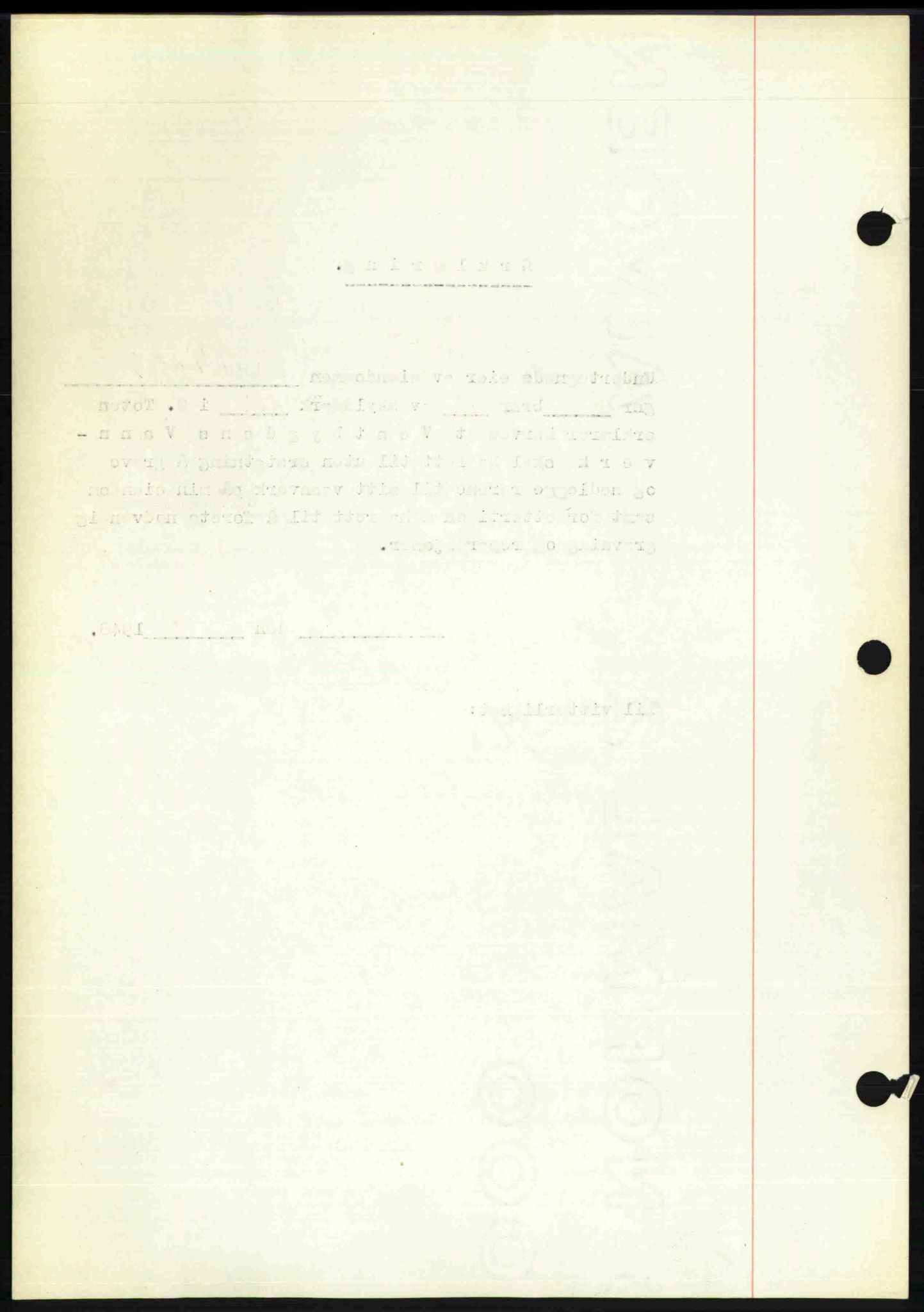 Toten tingrett, SAH/TING-006/H/Hb/Hbc/L0020: Mortgage book no. Hbc-20, 1948-1948, Diary no: : 3218/1948