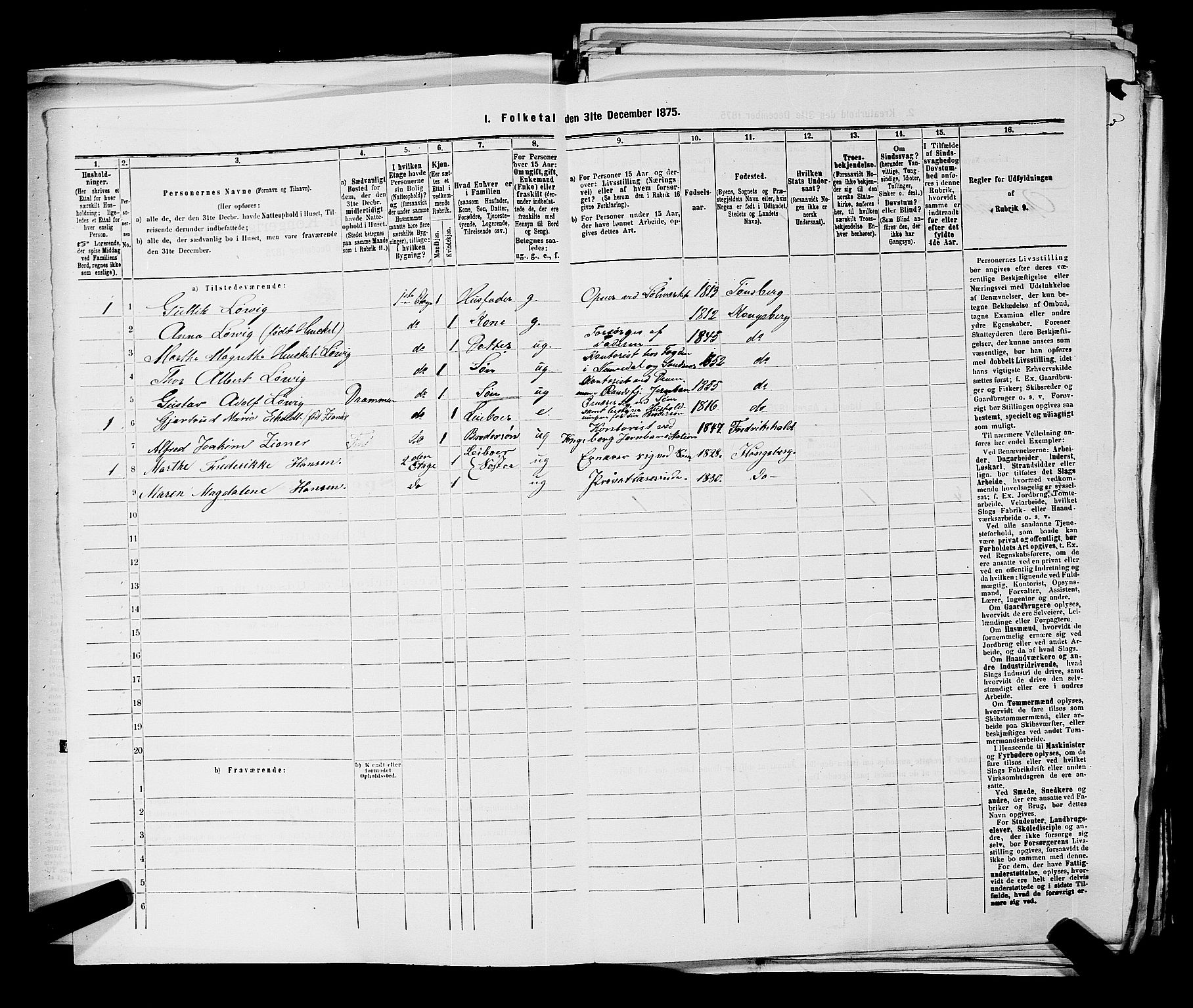 SAKO, 1875 census for 0604B Kongsberg/Kongsberg, 1875, p. 767