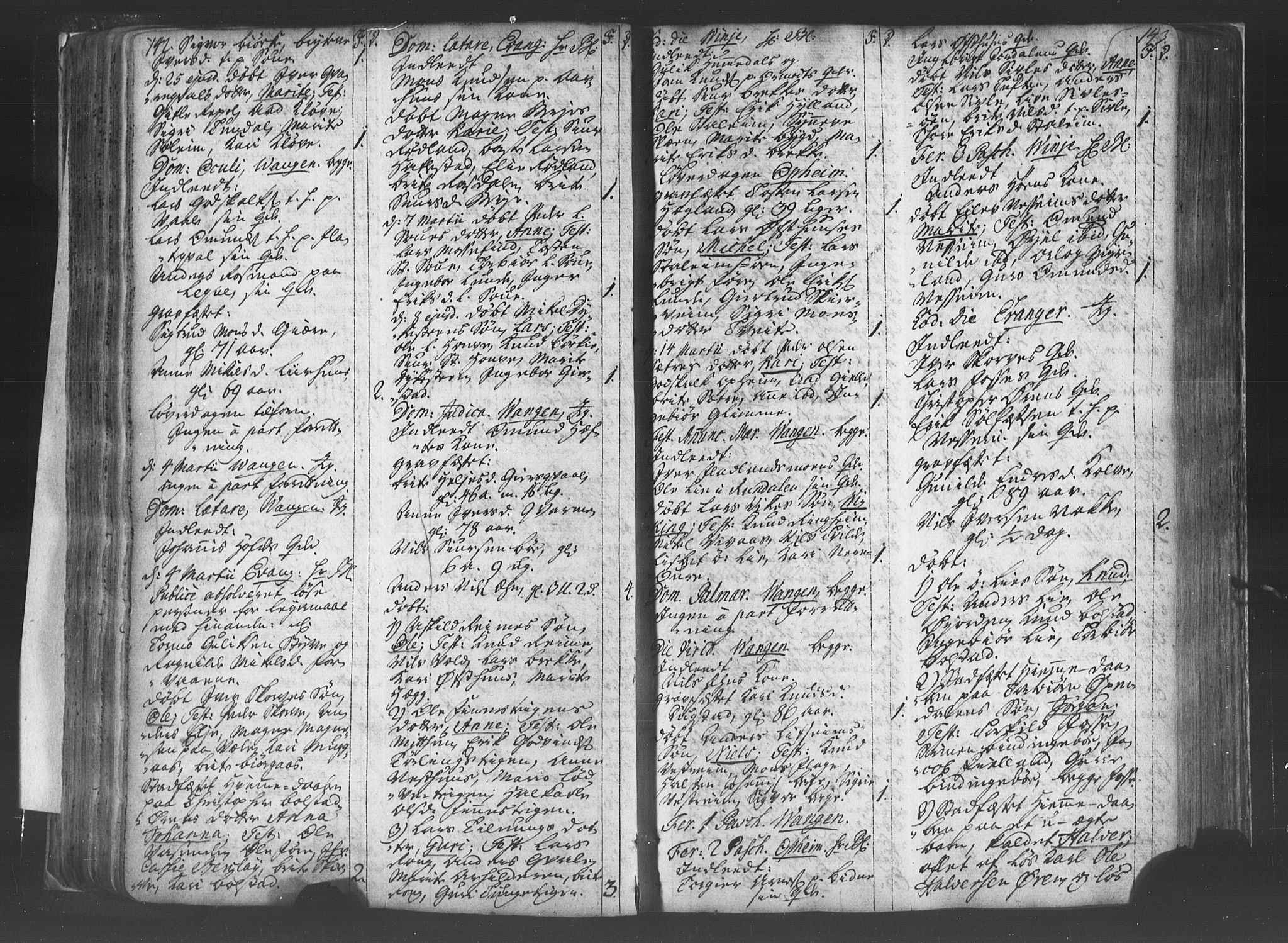 Voss sokneprestembete, SAB/A-79001/H/Haa: Parish register (official) no. A 8, 1752-1780, p. 142-143