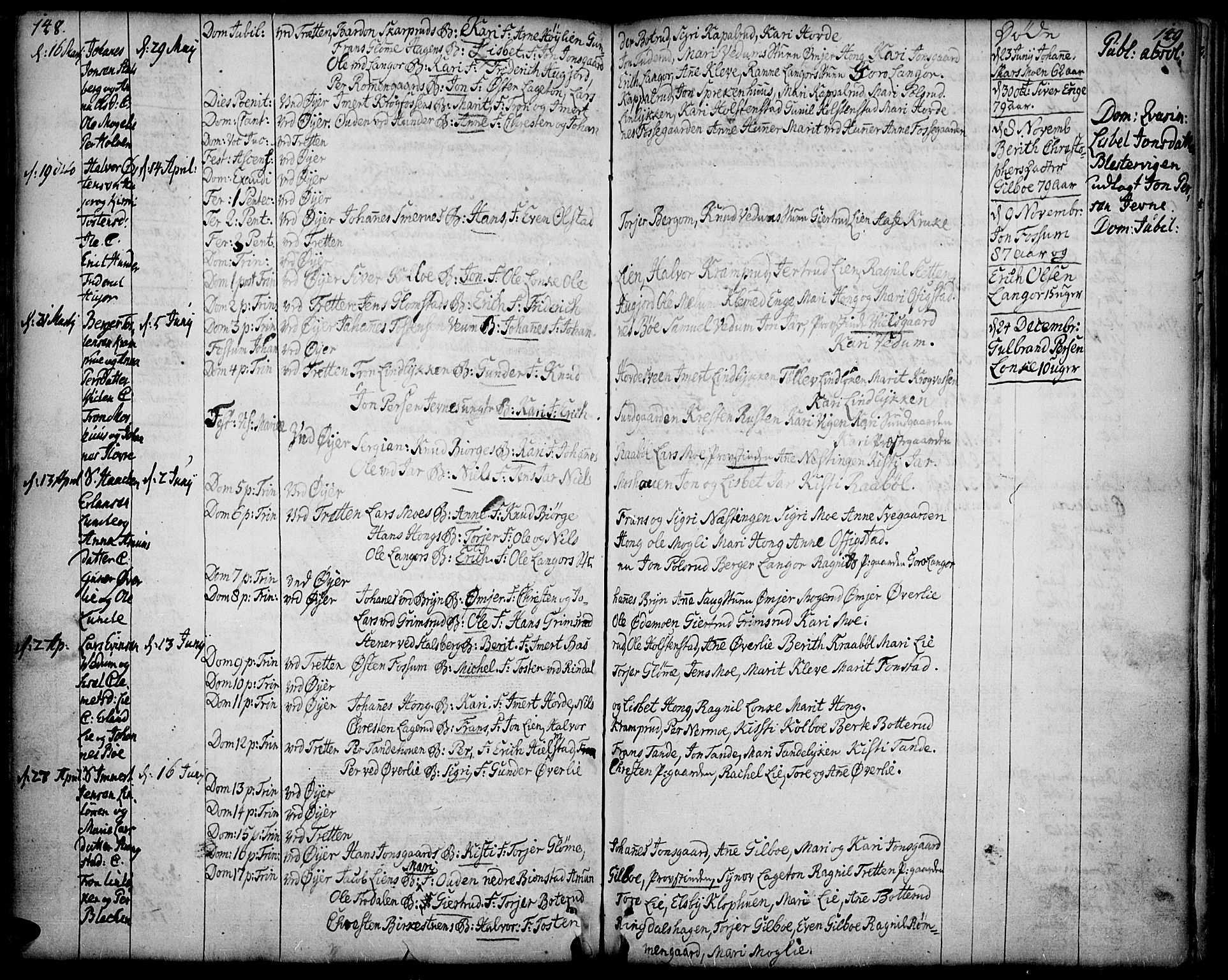 Øyer prestekontor, AV/SAH-PREST-084/H/Ha/Haa/L0002: Parish register (official) no. 2, 1733-1784, p. 148-149