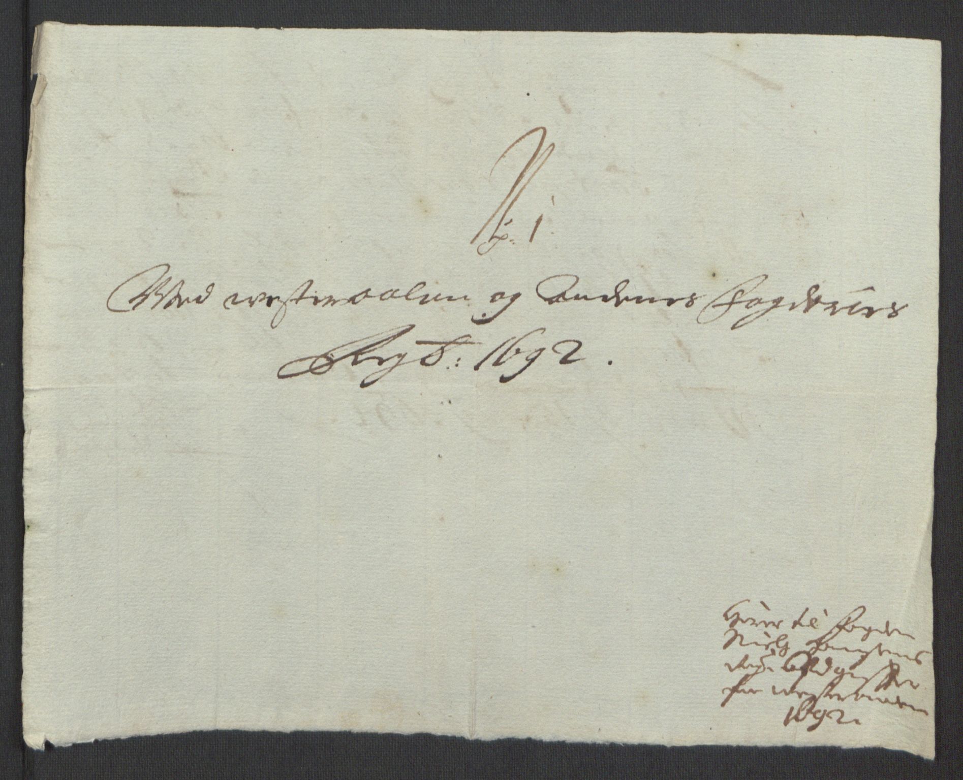 Rentekammeret inntil 1814, Reviderte regnskaper, Fogderegnskap, AV/RA-EA-4092/R67/L4676: Fogderegnskap Vesterålen, Andenes og Lofoten, 1691-1693, p. 192