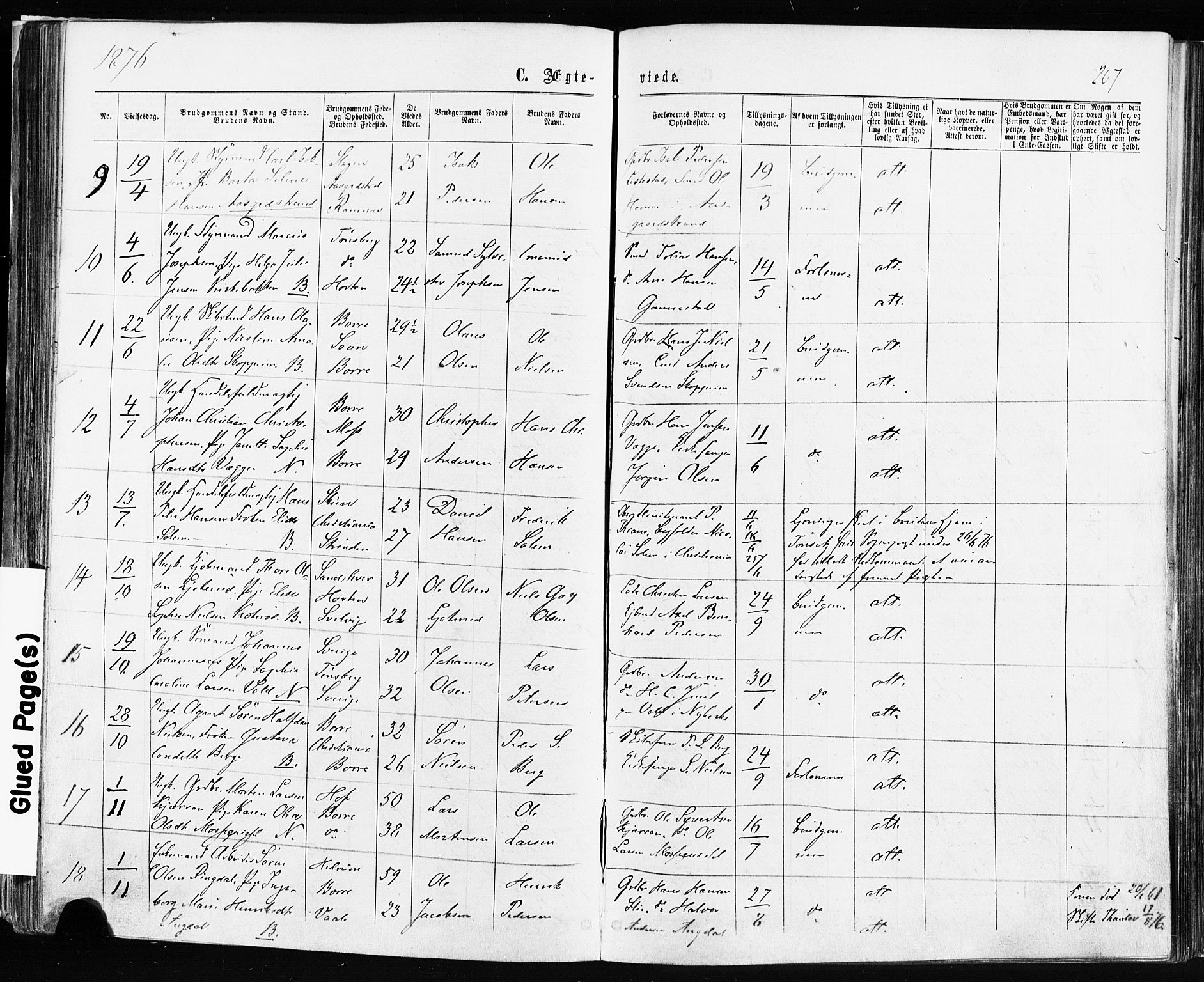 Borre kirkebøker, AV/SAKO-A-338/F/Fa/L0008: Parish register (official) no. I 8, 1868-1877, p. 207