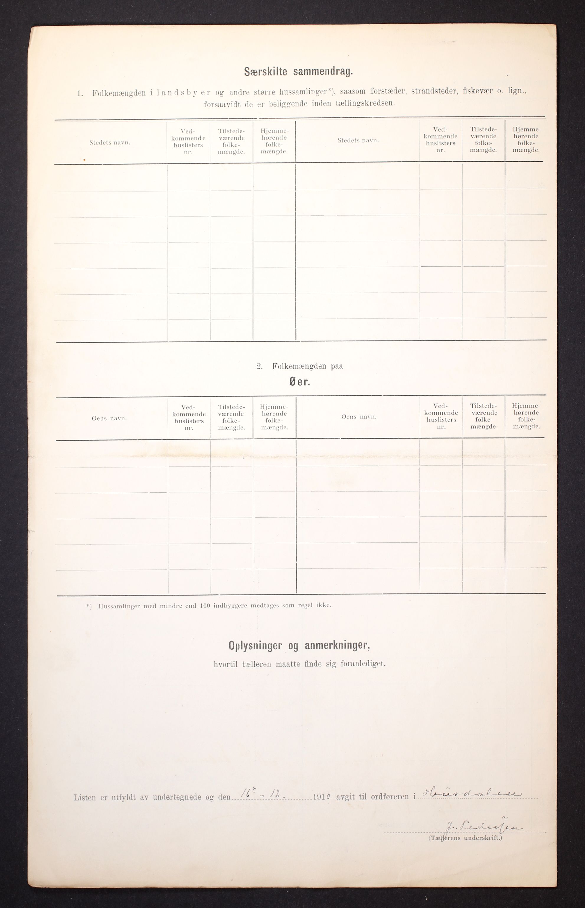 RA, 1910 census for Hurdal, 1910, p. 21