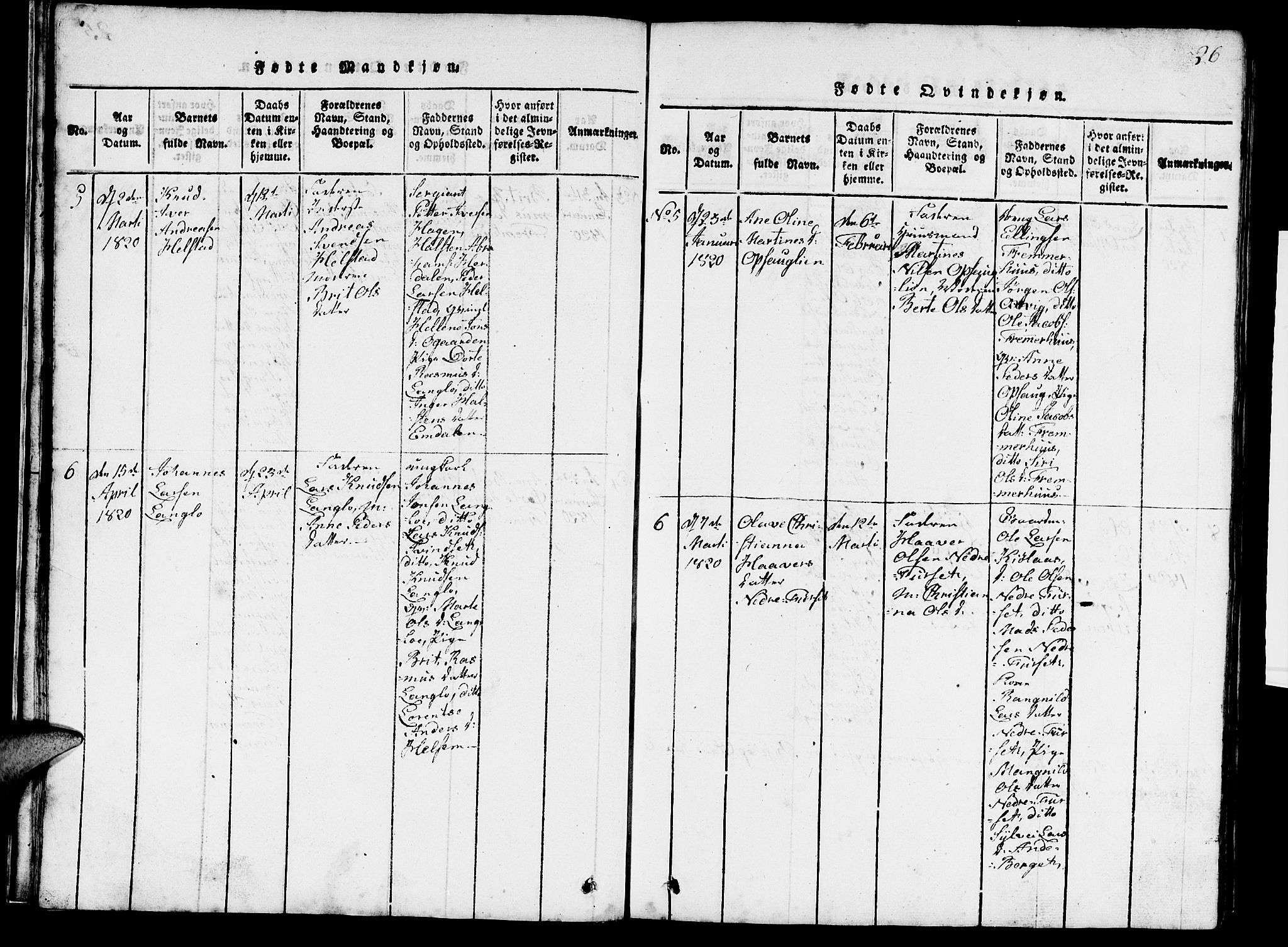 Ministerialprotokoller, klokkerbøker og fødselsregistre - Møre og Romsdal, AV/SAT-A-1454/520/L0289: Parish register (copy) no. 520C01, 1817-1837, p. 26