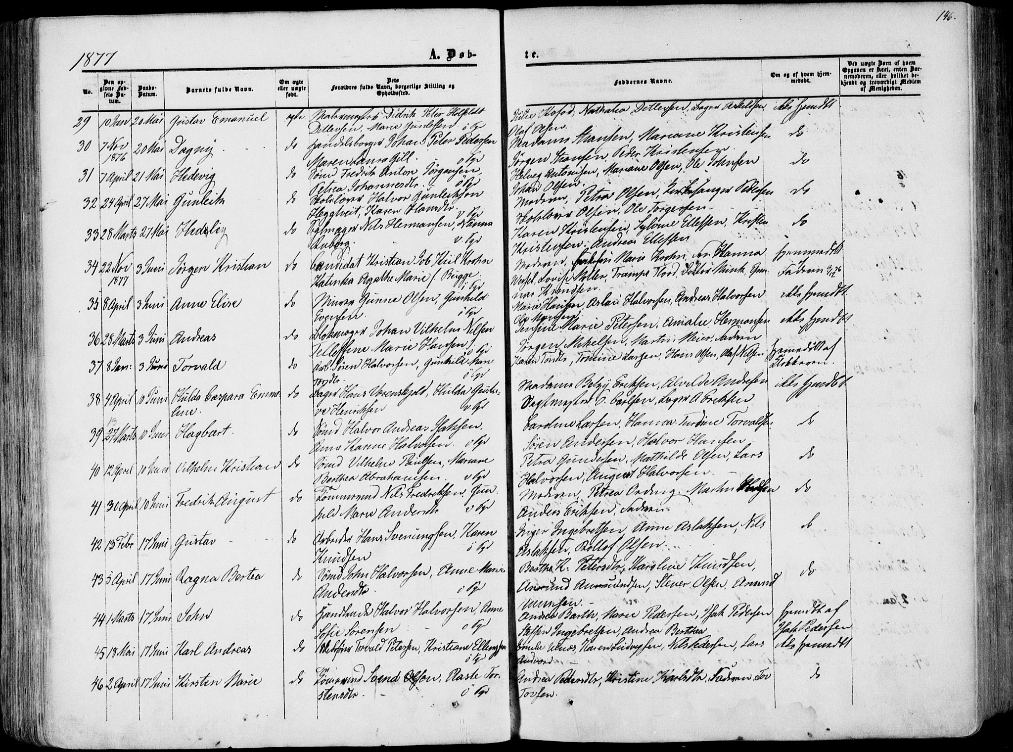 Porsgrunn kirkebøker , AV/SAKO-A-104/F/Fa/L0007: Parish register (official) no. 7, 1858-1877, p. 146