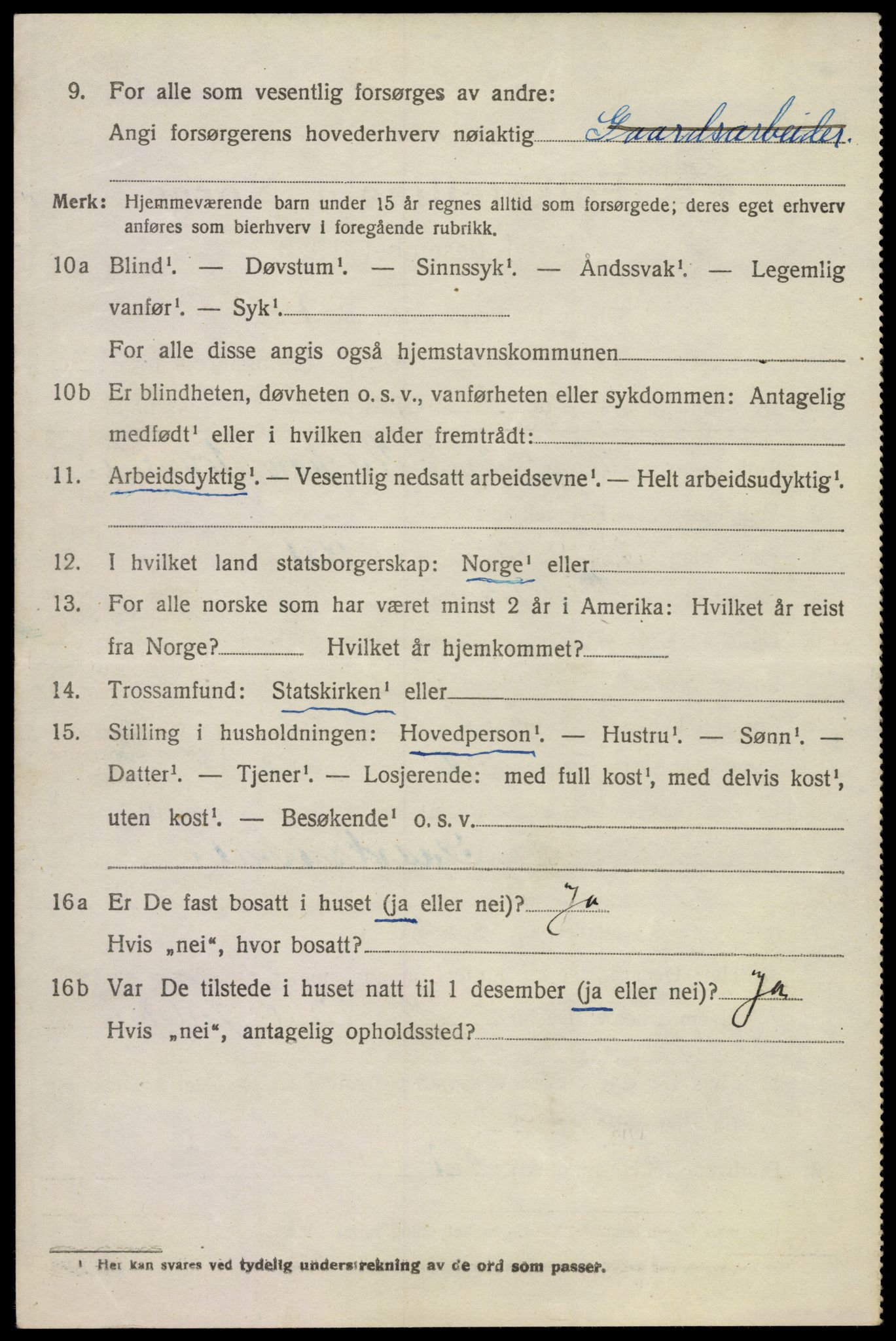 SAKO, 1920 census for Sem, 1920, p. 6364