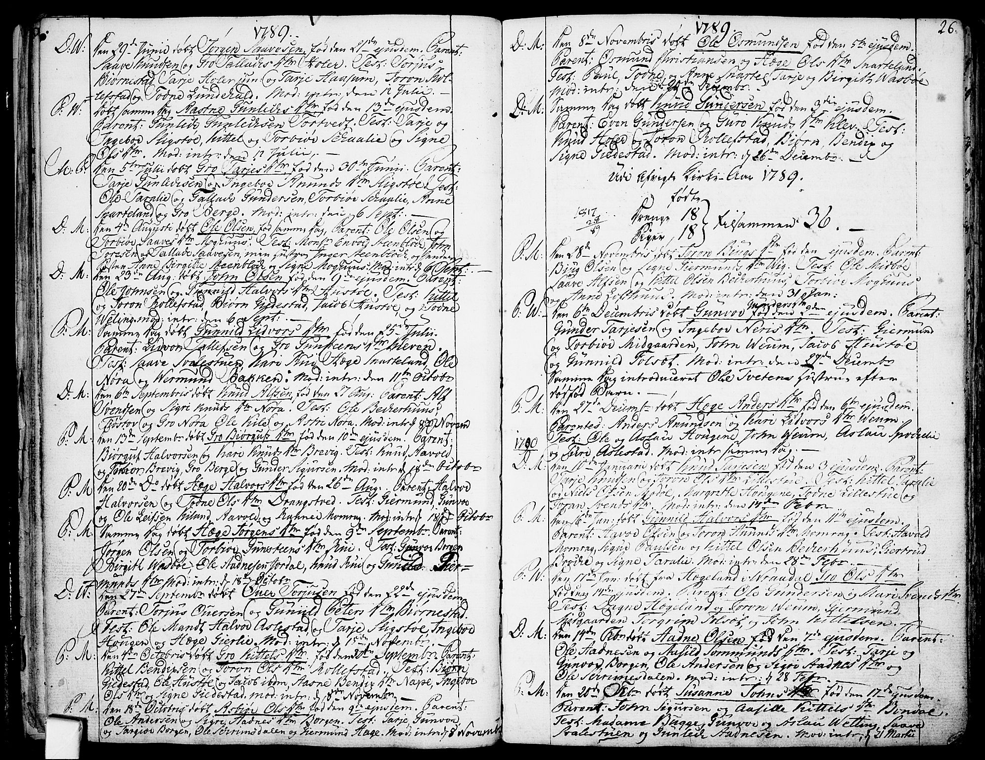 Fyresdal kirkebøker, SAKO/A-263/F/Fa/L0002: Parish register (official) no. I 2, 1769-1814, p. 26