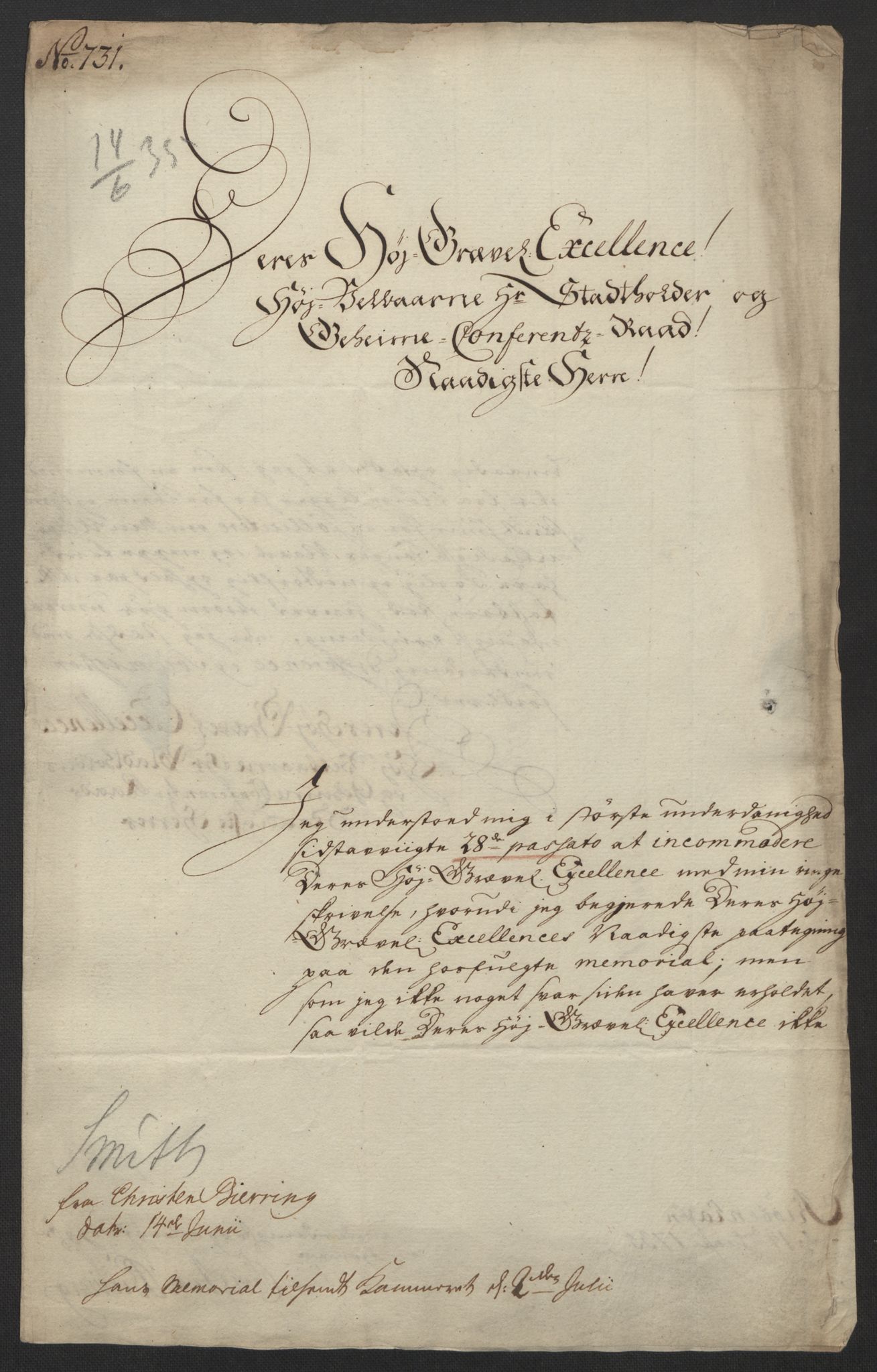 Stattholderembetet 1572-1771, AV/RA-EA-2870/Ef/L0108: Brev fra embetsmenn og andre, 1735-1736, p. 37