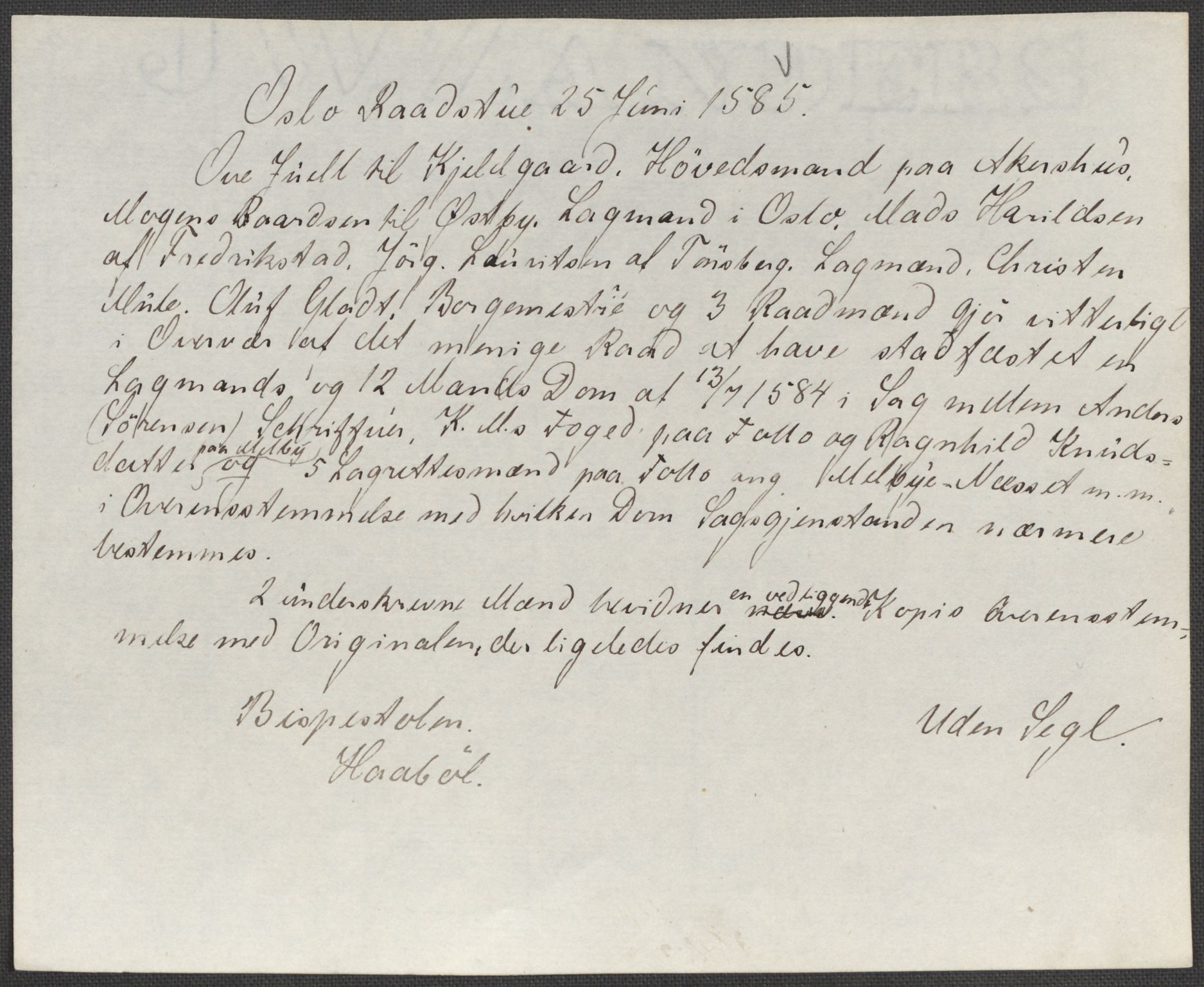 Riksarkivets diplomsamling, AV/RA-EA-5965/F15/L0005: Prestearkiv - Østfold, 1572-1830, p. 127