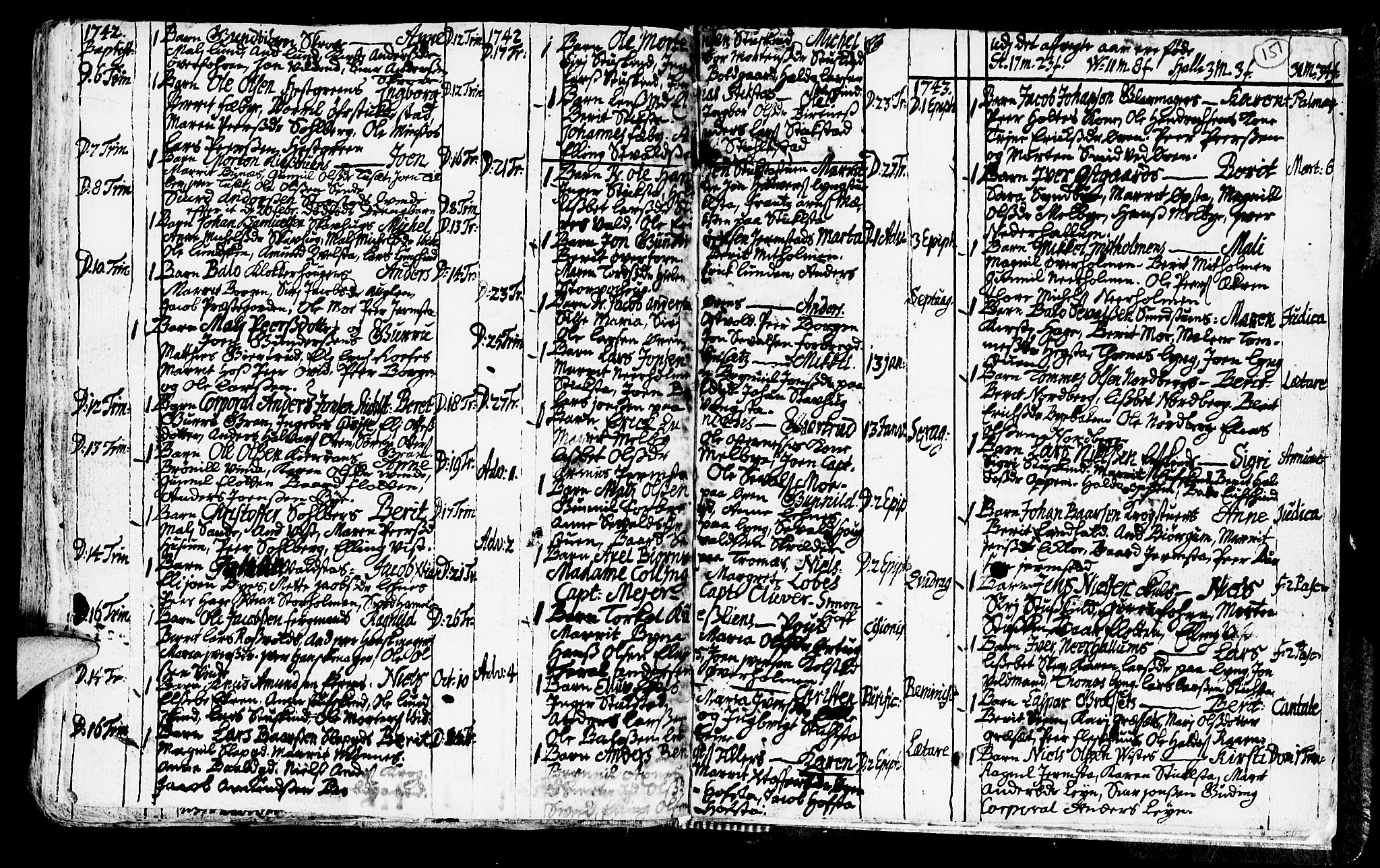 Ministerialprotokoller, klokkerbøker og fødselsregistre - Nord-Trøndelag, SAT/A-1458/723/L0230: Parish register (official) no. 723A01, 1705-1747, p. 151