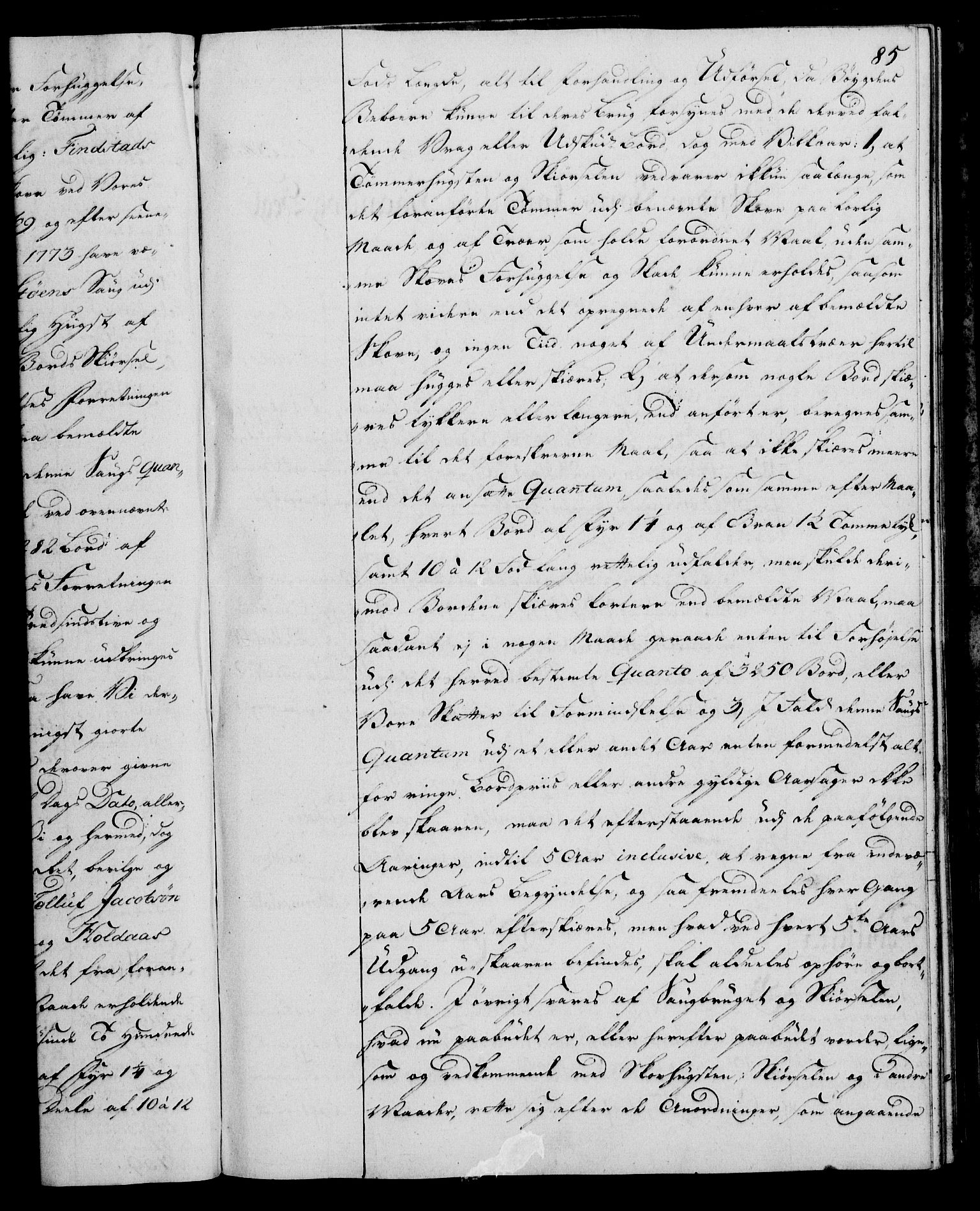 Rentekammeret, Kammerkanselliet, RA/EA-3111/G/Gg/Gga/L0011: Norsk ekspedisjonsprotokoll med register (merket RK 53.11), 1779-1781, p. 85