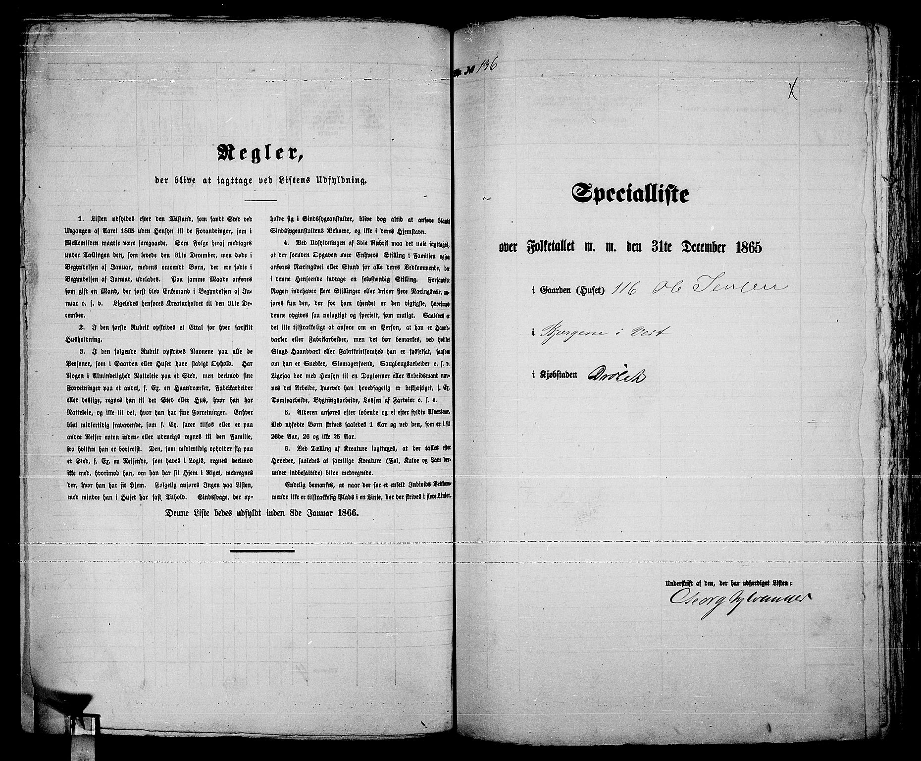 RA, 1865 census for Drøbak/Drøbak, 1865, p. 277