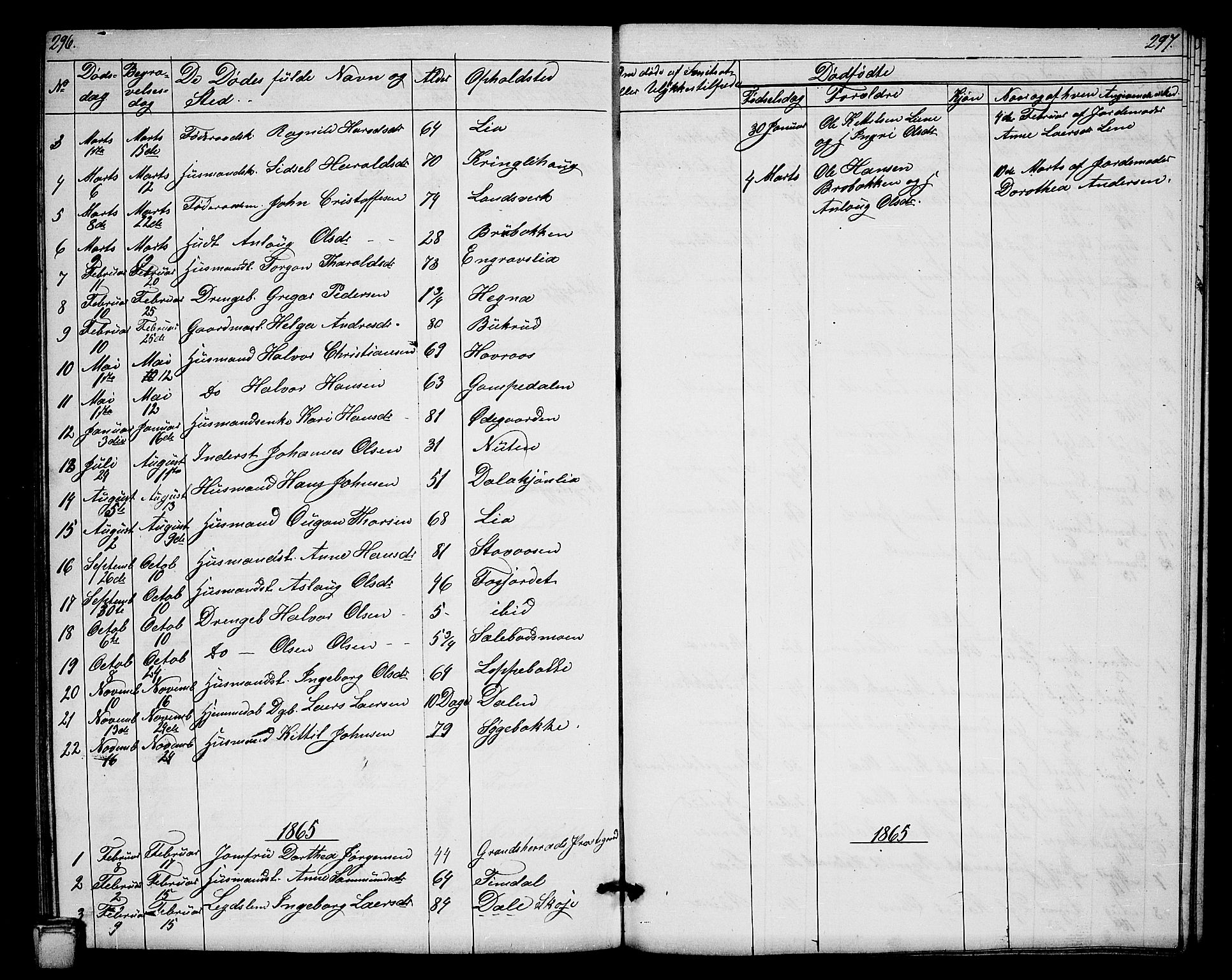 Hjartdal kirkebøker, AV/SAKO-A-270/G/Gb/L0002: Parish register (copy) no. II 2, 1854-1884, p. 296-297