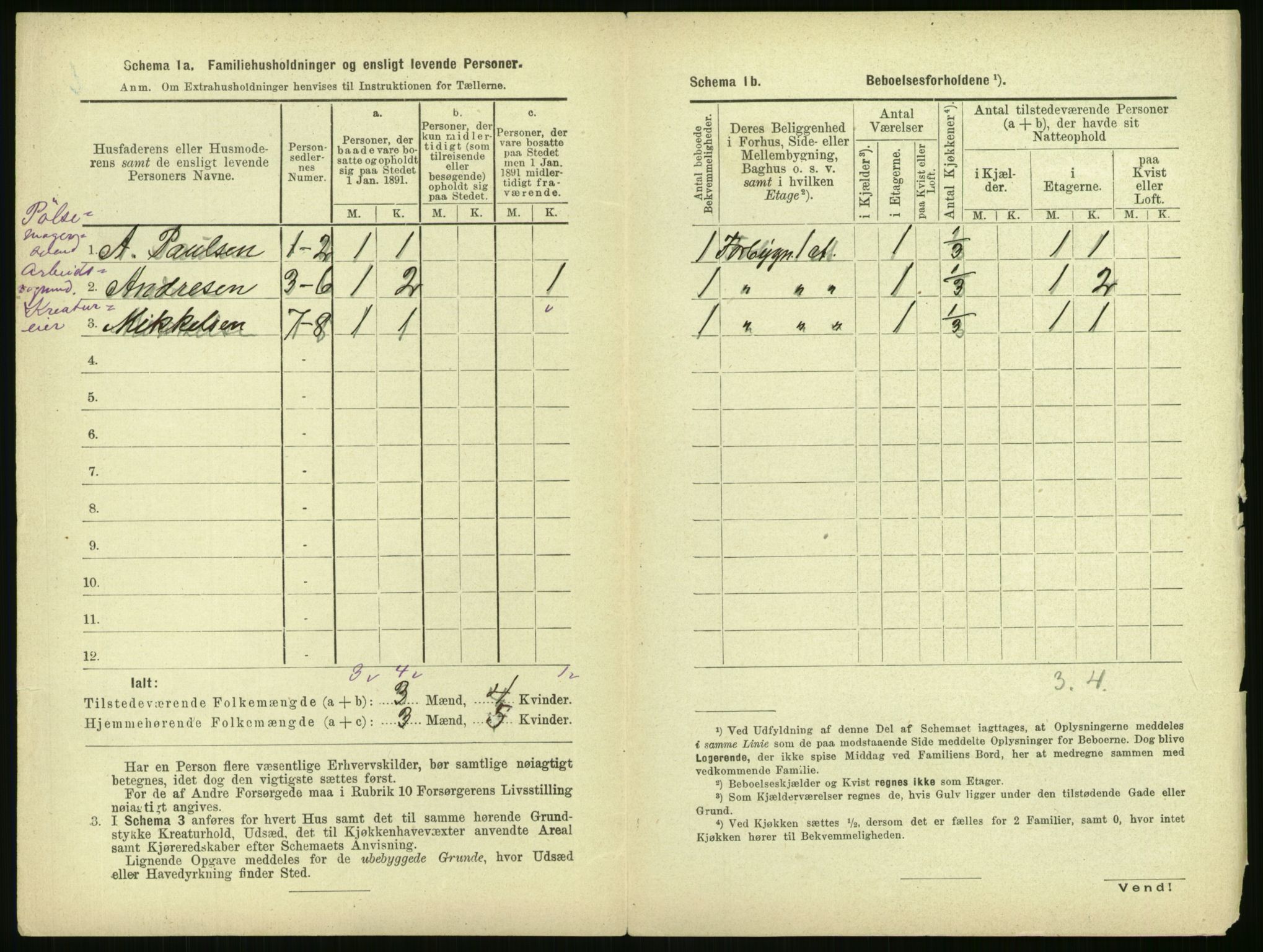 RA, 1891 census for 0301 Kristiania, 1891, p. 161464