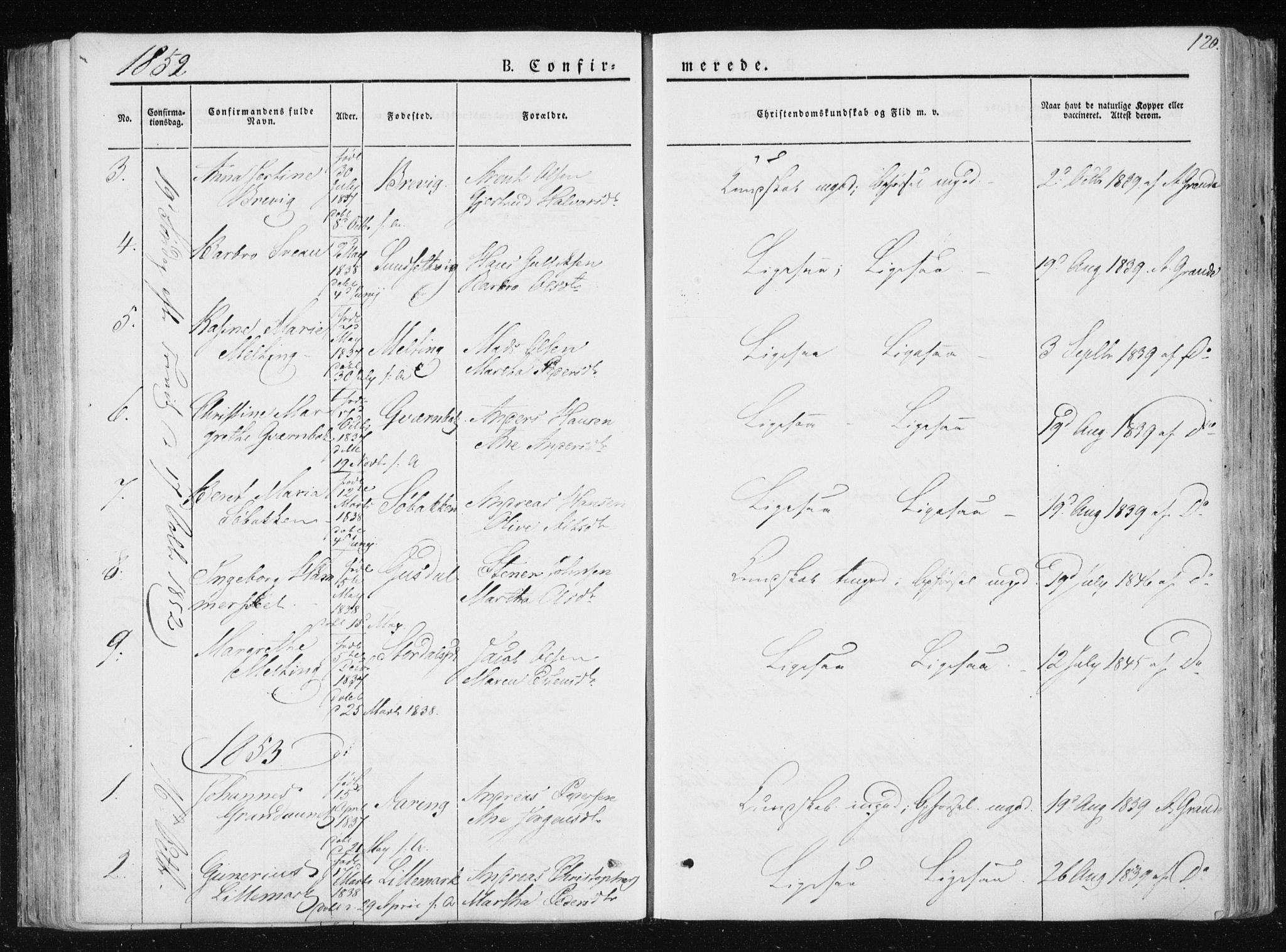 Ministerialprotokoller, klokkerbøker og fødselsregistre - Nord-Trøndelag, SAT/A-1458/733/L0323: Parish register (official) no. 733A02, 1843-1870, p. 120