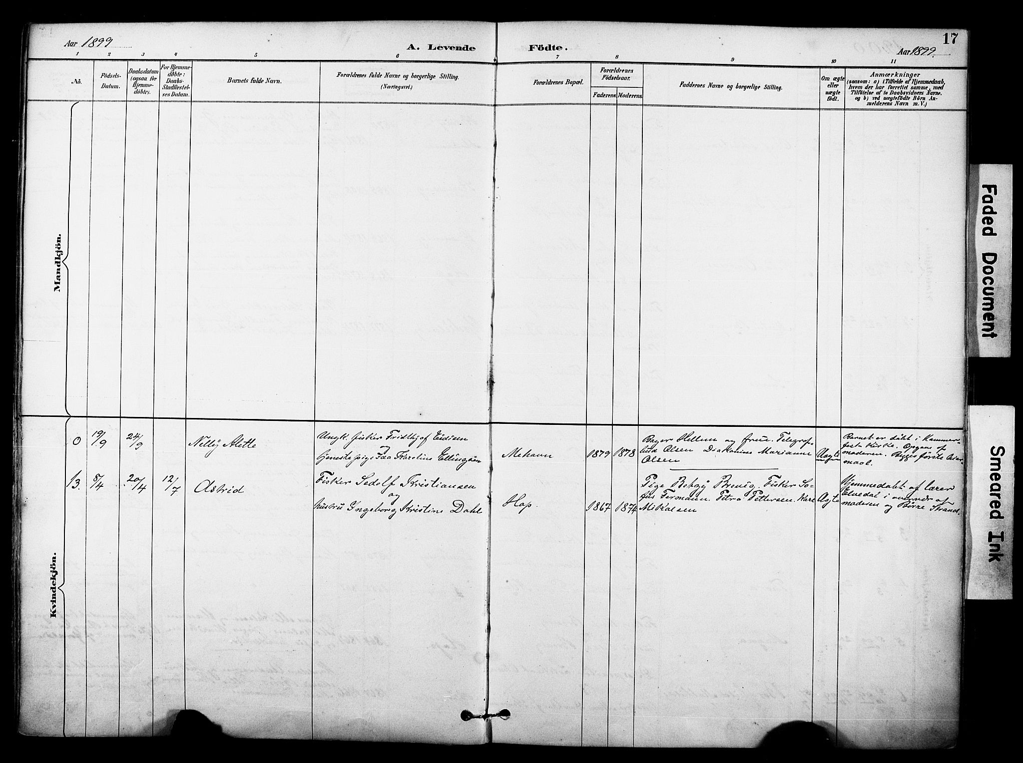 Tana sokneprestkontor, AV/SATØ-S-1334/H/Ha/L0006kirke: Parish register (official) no. 6, 1892-1908, p. 17